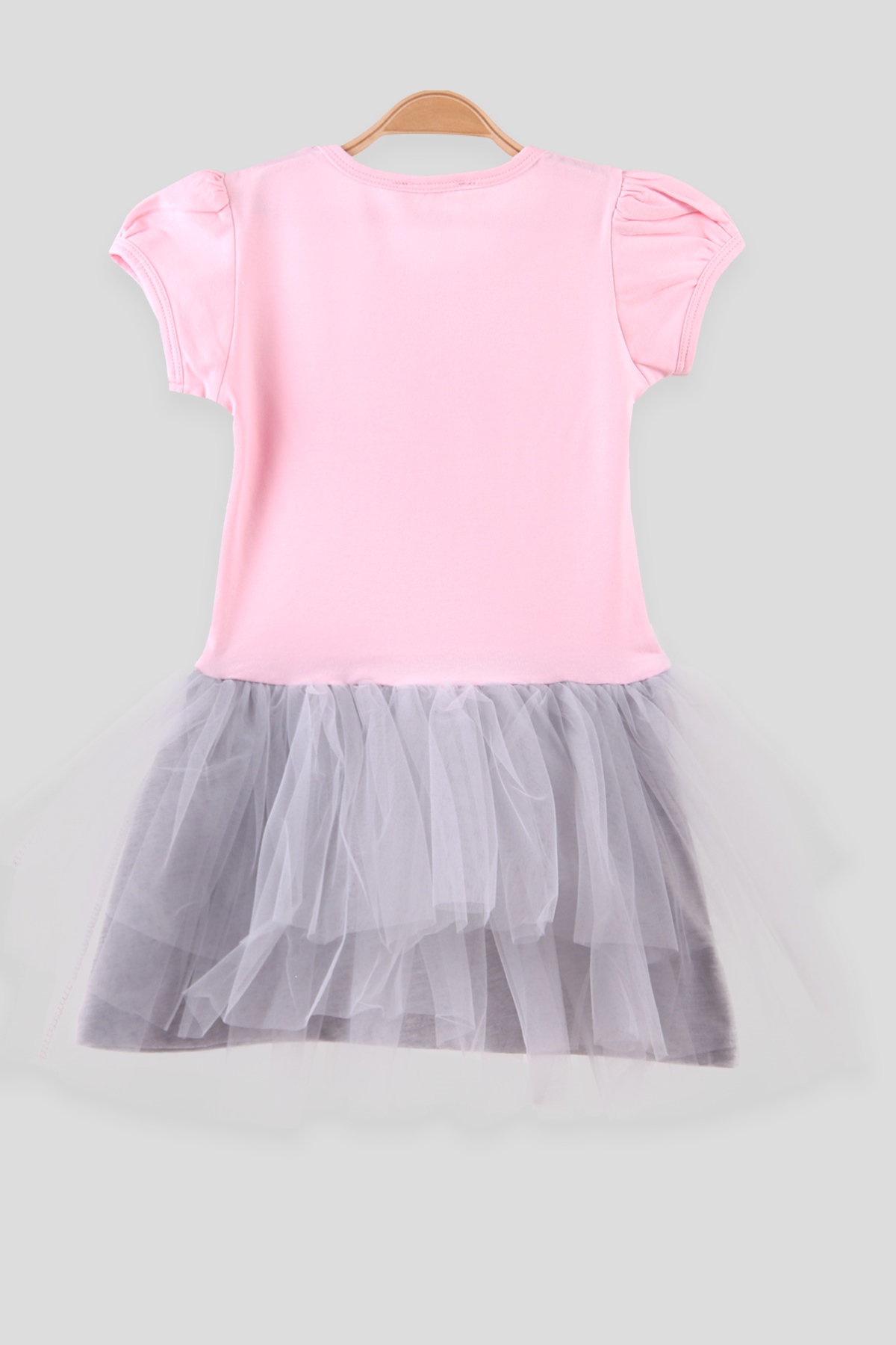 Breeze Kız Çocuk Elbise Kalp Pullu Tütü Pembe (5-10 Yaş)