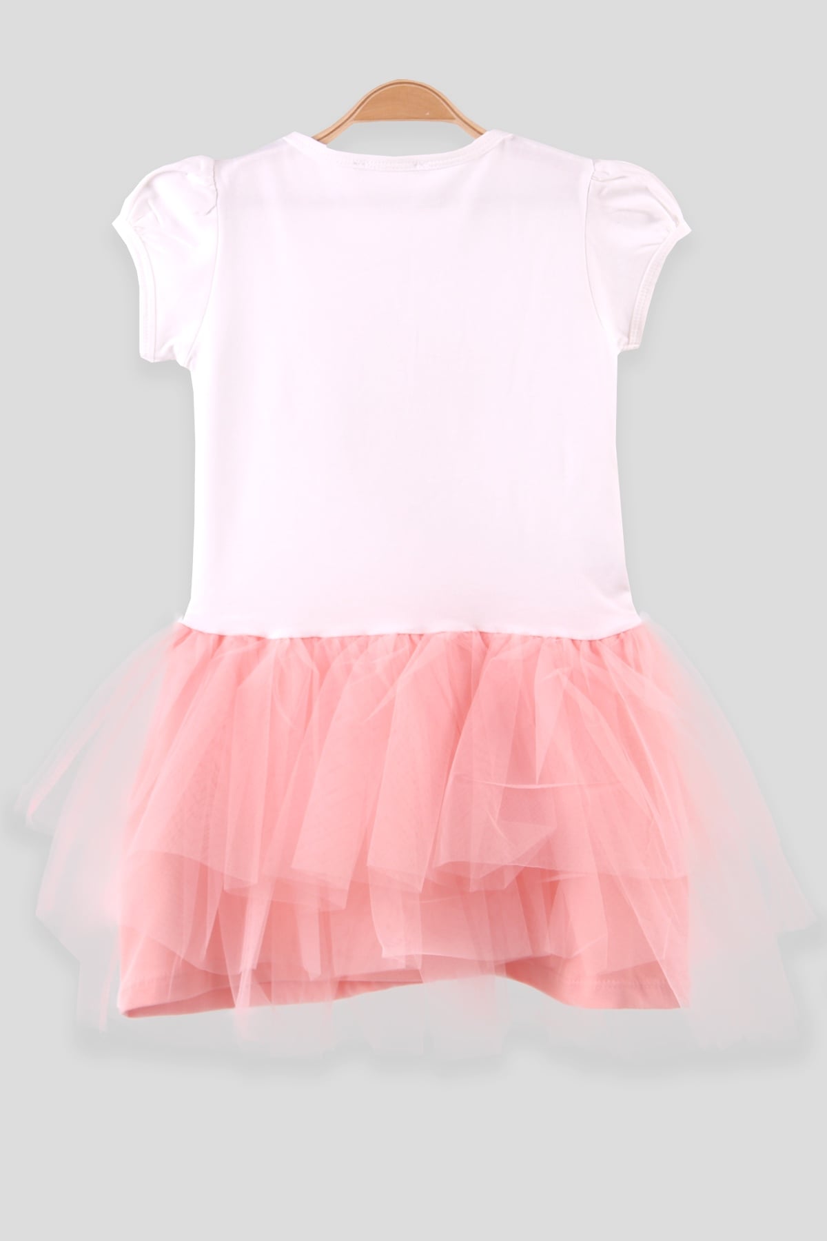 Breeze Kız Çocuk Elbise Kalp Pullu Tütü Ekru (5-10 Yaş)