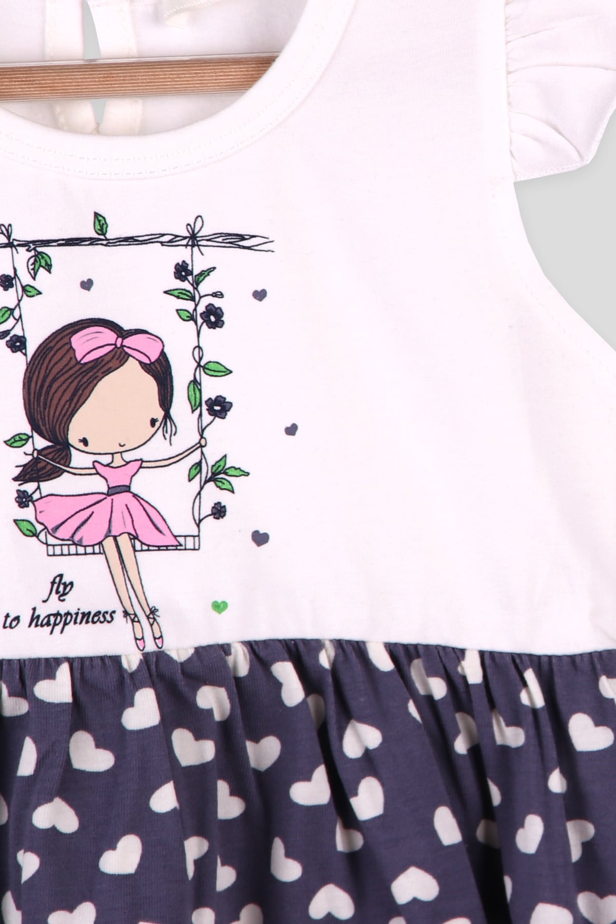 Breeze Kız Çocuk Elbise Kapli Ekru (1.5-5 Yaş)