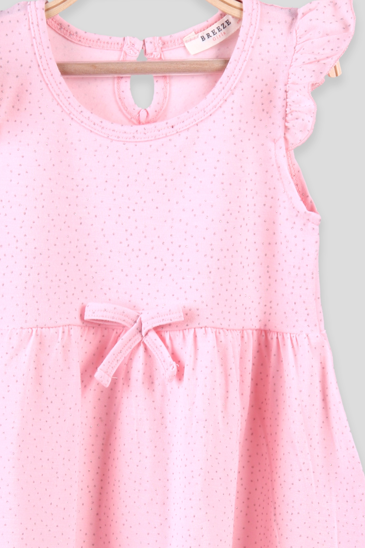 Breeze Kız Çocuk Elbise Puanlı Pembe (2-6 Yaş)