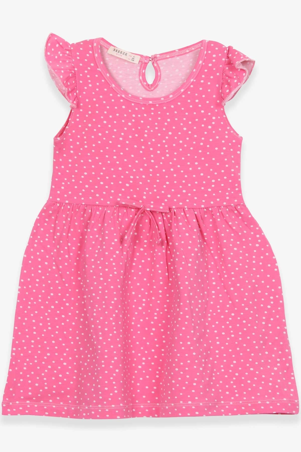 Breeze Kız Çocuk Elbise Puantiye Desenli Pembe (4-9 Yaş)