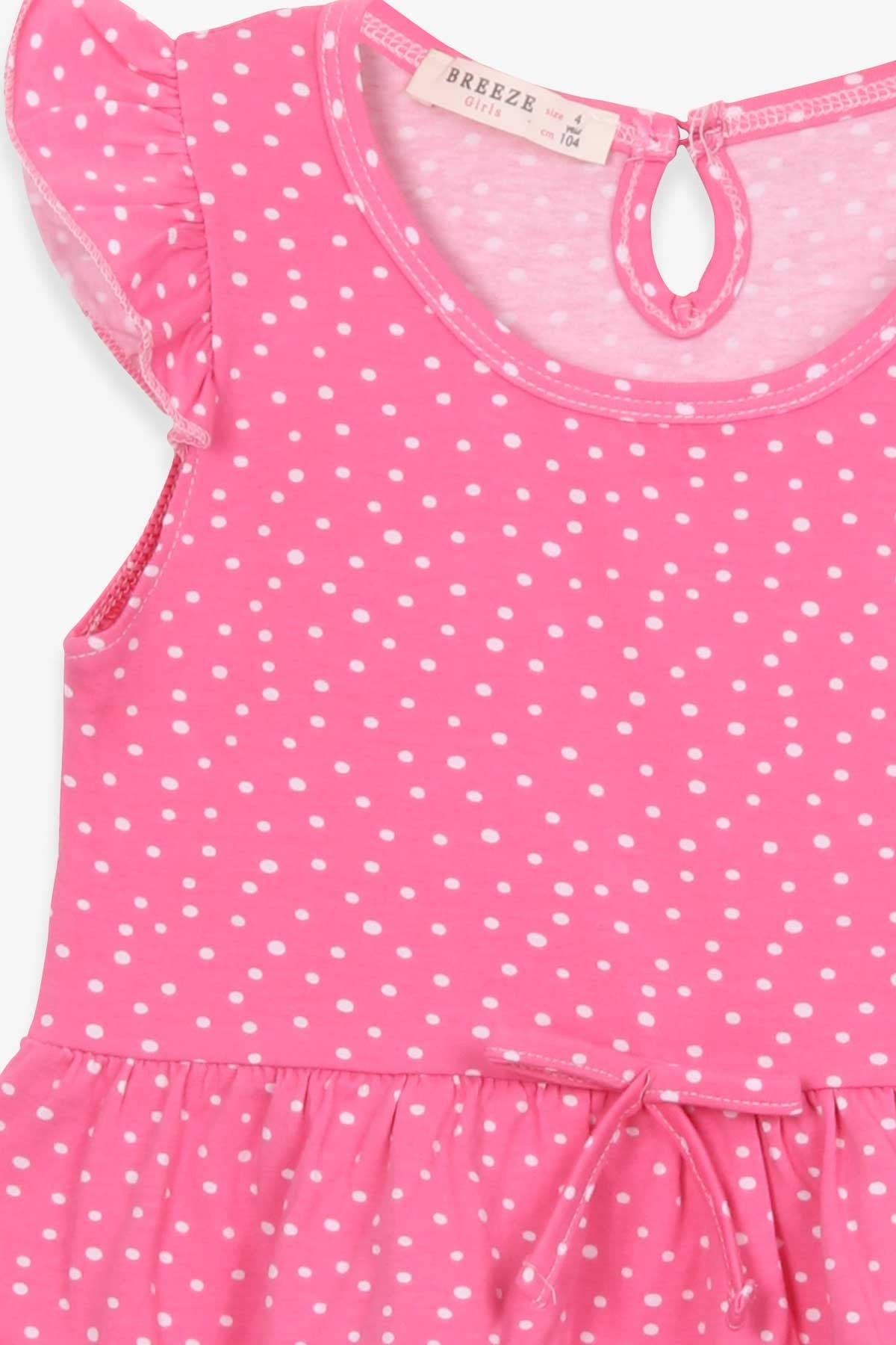 Breeze Kız Çocuk Elbise Puantiye Desenli Pembe (4-9 Yaş)