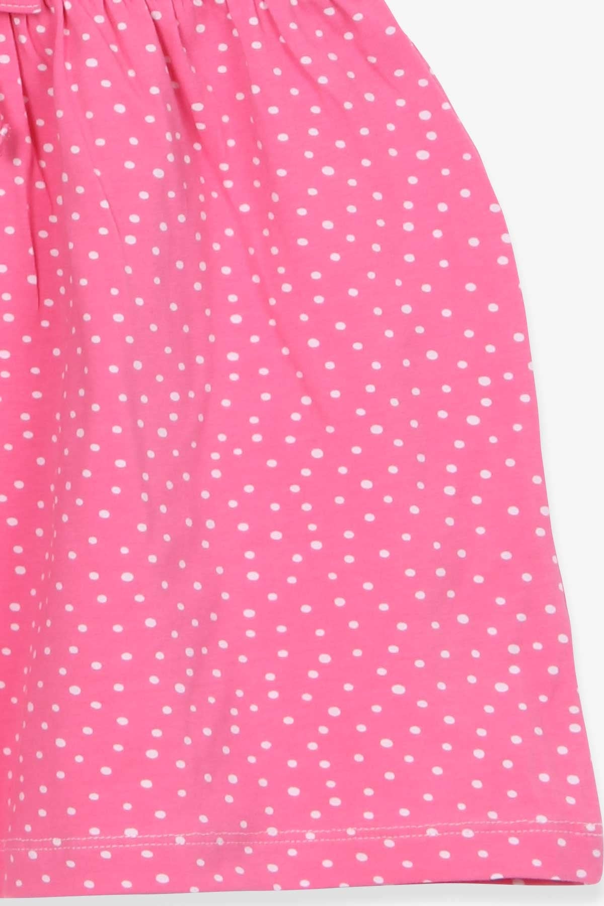 Breeze Kız Çocuk Elbise Puantiye Desenli Pembe (4-9 Yaş)