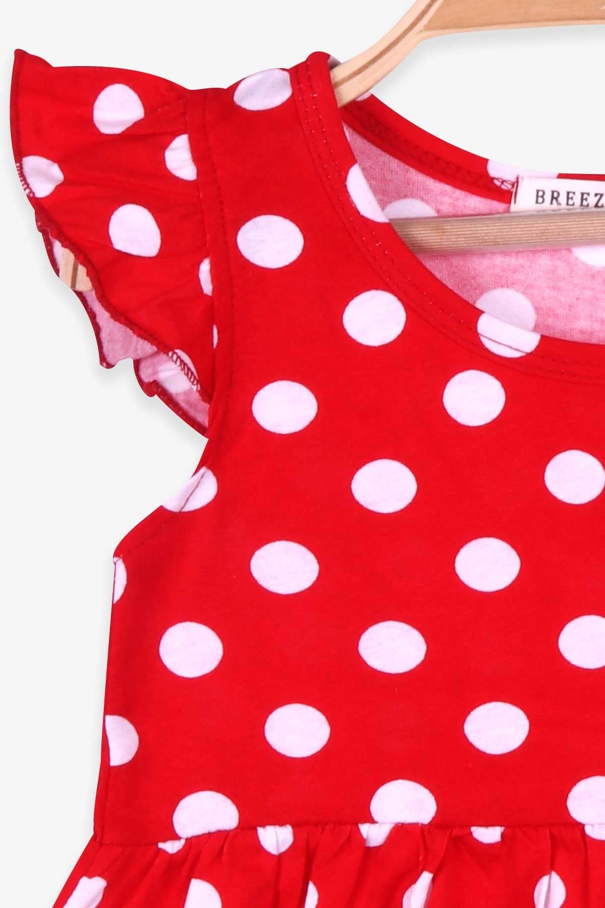 Breeze Kız Çocuk Elbise Puantiyeli Kırmızı (2-6 Yaş)