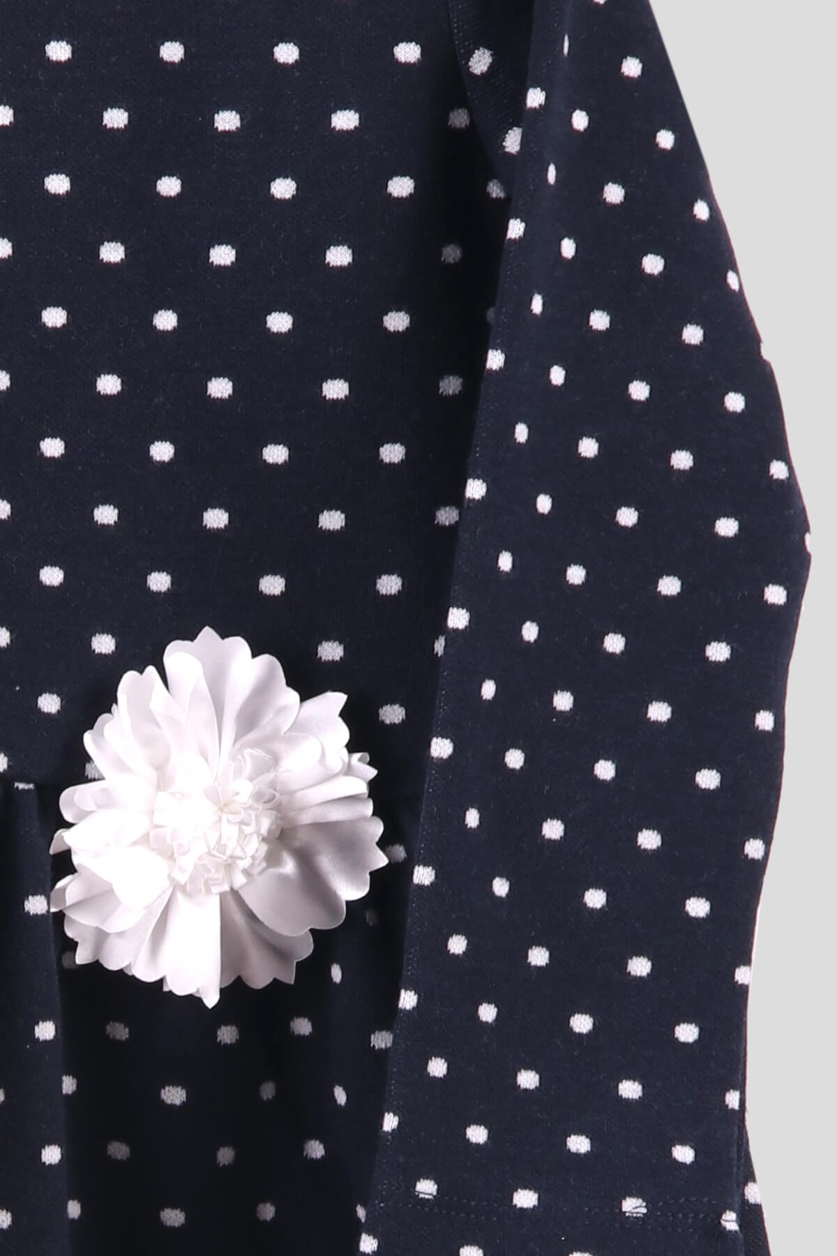 Breeze Kız Çocuk Elbise Puantiyeli Lacivert (3-7 Yaş)