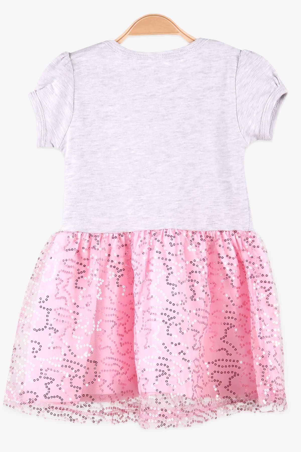 Breeze Kız Çocuk Elbise Pullu Pembe (2-6 Yaş)