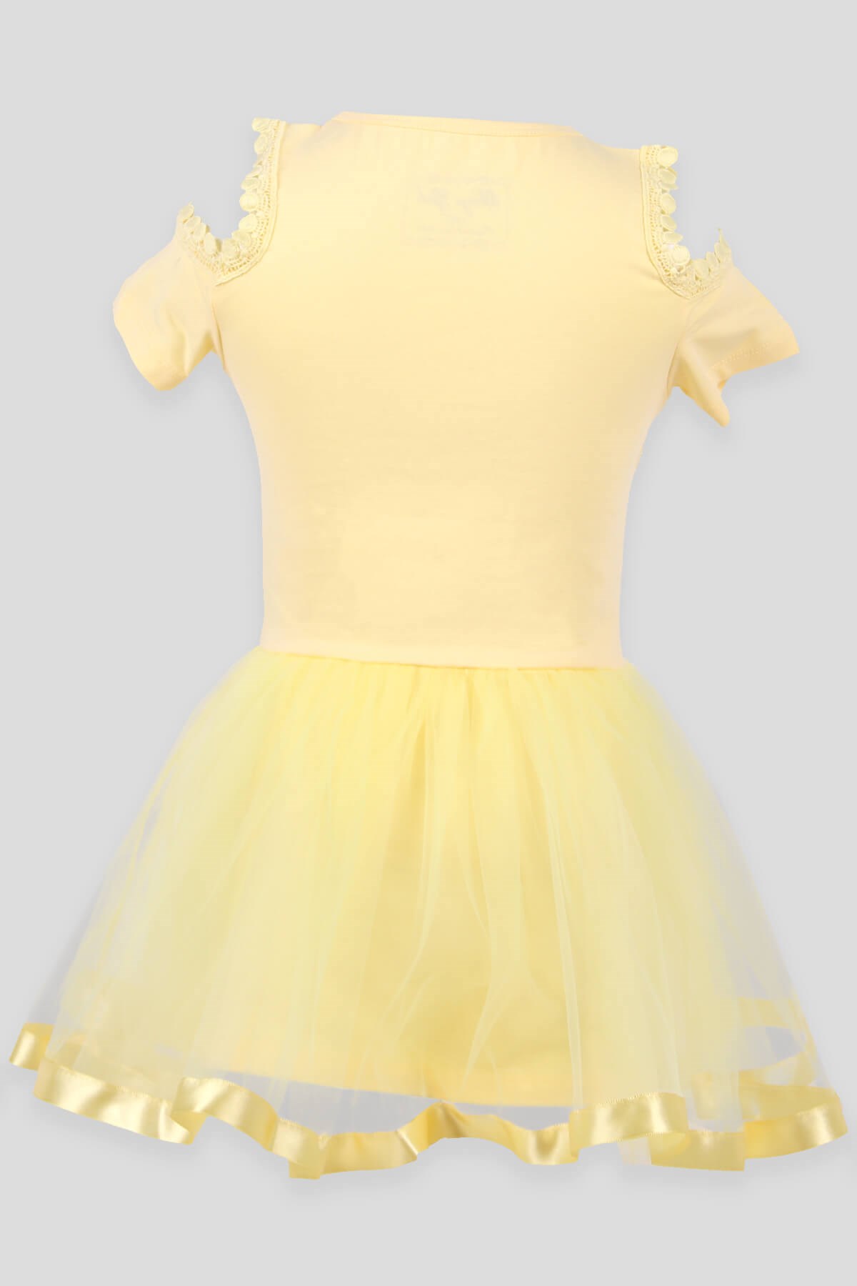 Breeze Kız Çocuk Elbise Tüllü Sarı (5-10 Yaş)