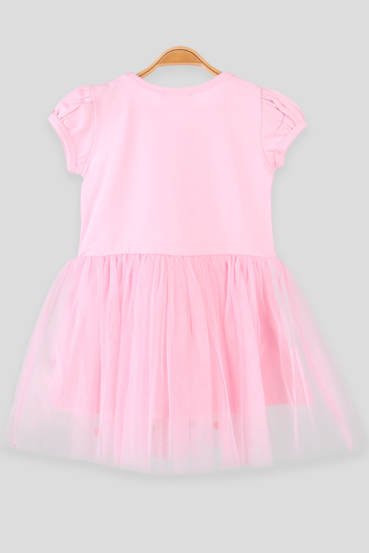 Breeze Kız Çocuk Elbise Tüllü Simli Unicornlu Pembe(3-8 Yaş)