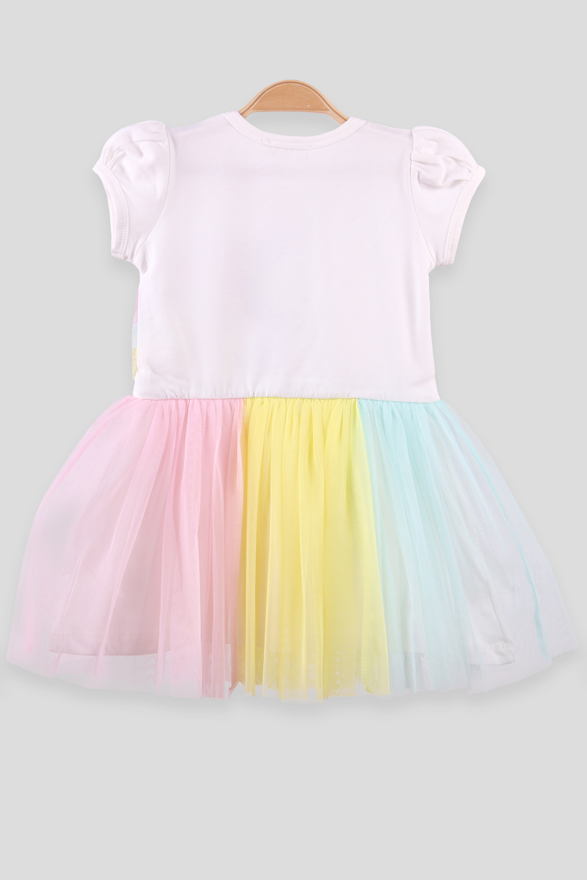 Breeze Kız Çocuk Elbise Tüllü Unicorn Ekru (2-6 Yaş)