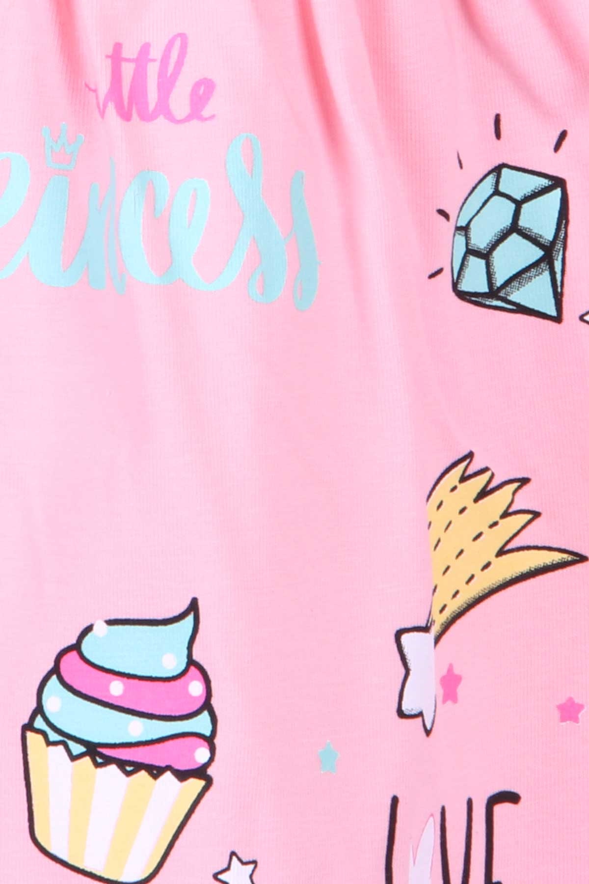 Breeze Kız Çocuk Elbise Unicorn Pudra (1.5-5 Yaş)