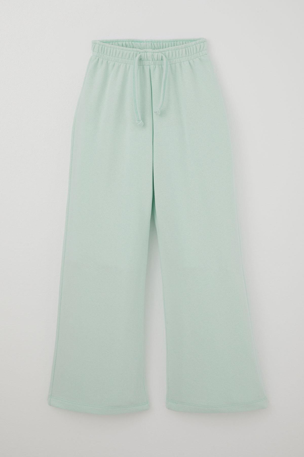 Breeze Kız Çocuk Eşofman Altı Bağcık Aksesuarlı Beli Lastikli Su Yeşili (5-9 Yaş)