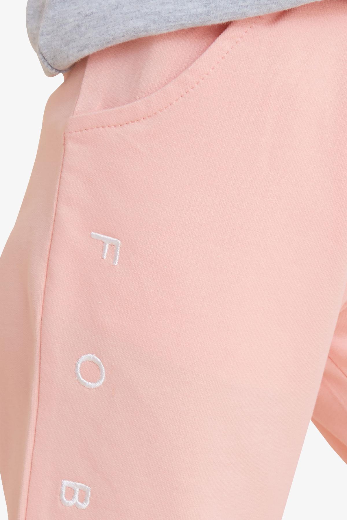 Breeze Kız Çocuk Eşofman Altı Baskılı Somon (8-14 Yaş)