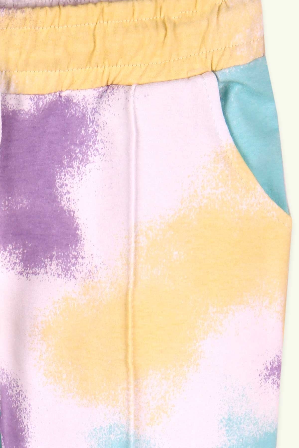Breeze Kız Çocuk Eşofman Altı Batik Desenli Karışık Renk (7-14 Yaş)