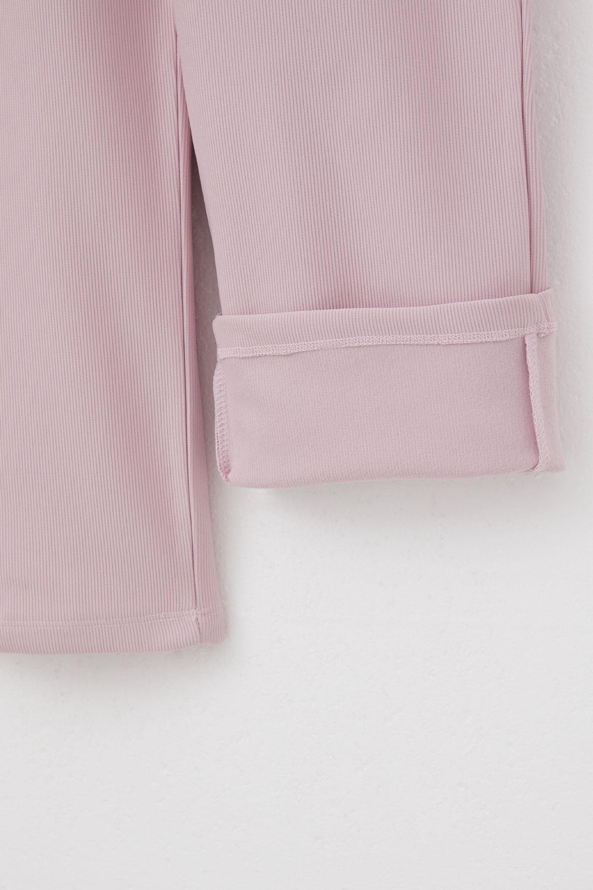 Breeze Kız Çocuk Eşofman Altı Beli Lastikli Cepli Armalı Açık Lila (6-12 Yaş)