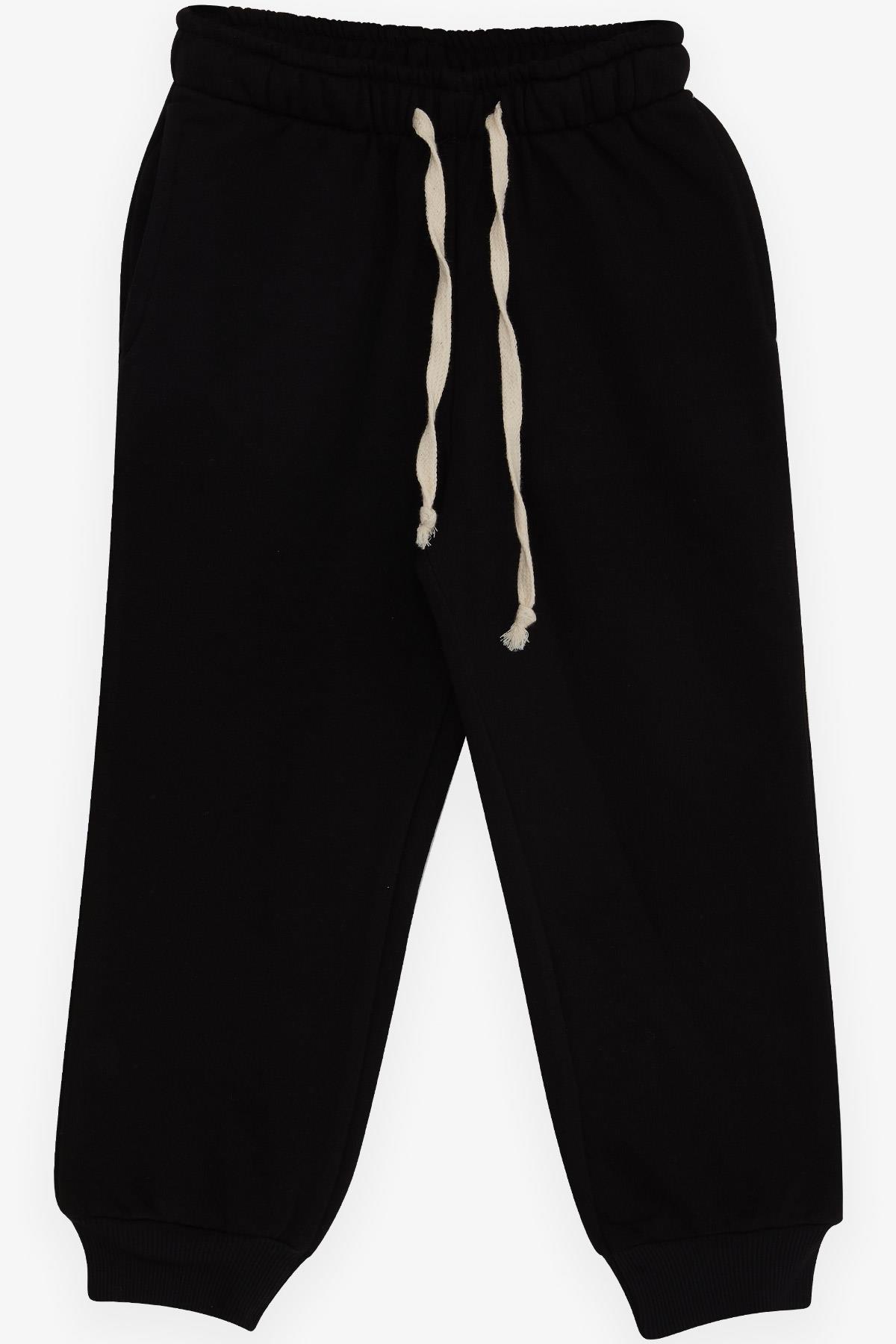 Breeze Kız Çocuk Eşofman Altı Cepli Bağcıklı Siyah (2-6 Yaş)