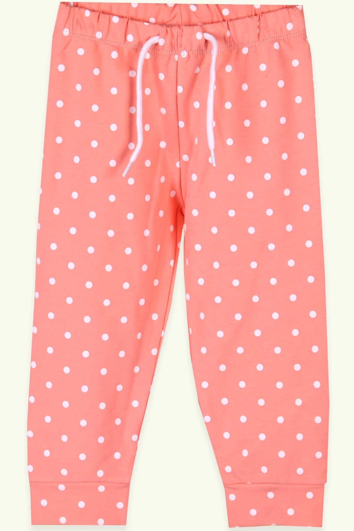 Breeze Kız Çocuk Eşofman Altı Puantiyeli Neon Somon (1.5-5 Yaş)