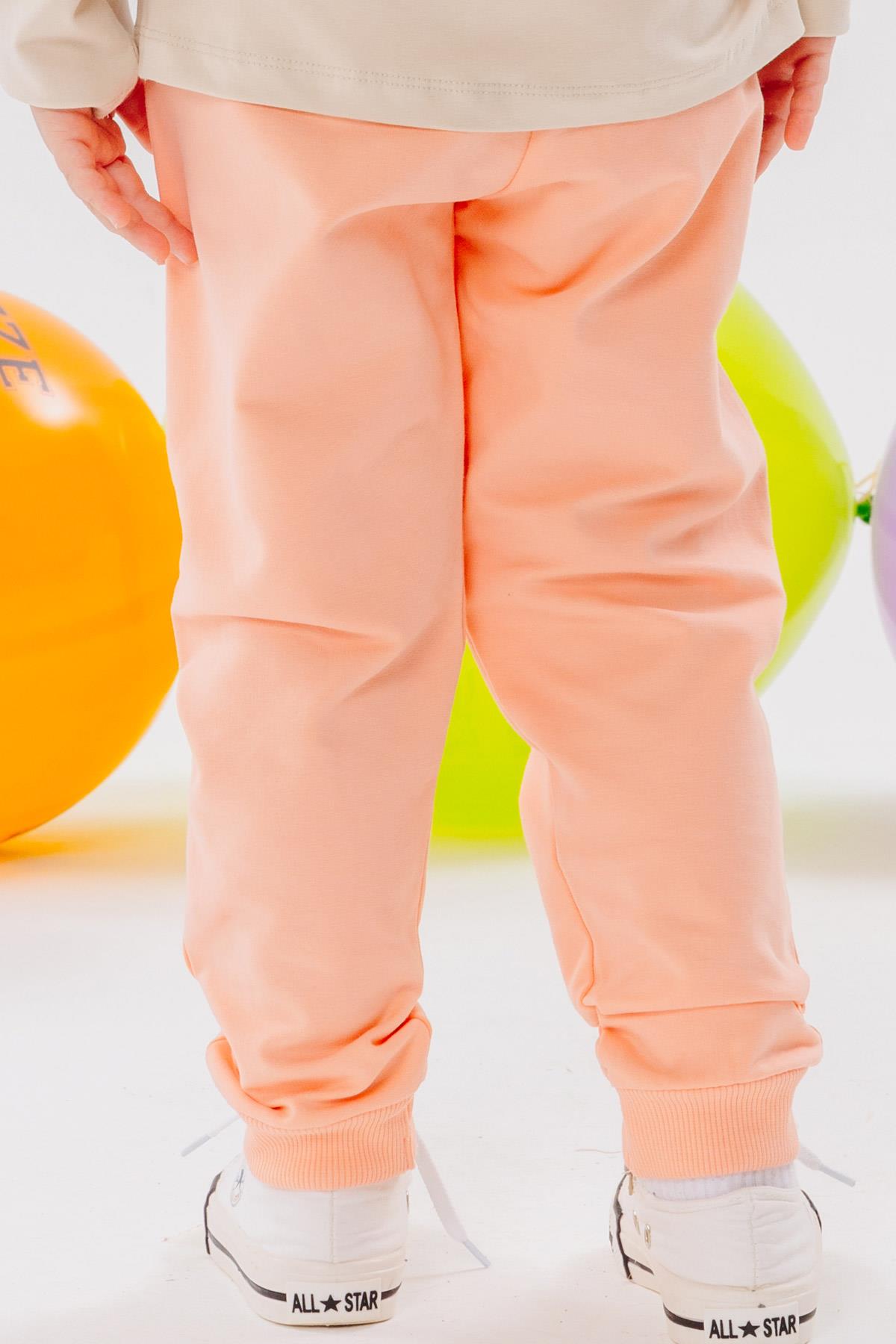 Breeze Kız Çocuk Eşofman Altı Tavşancık Nakışlı Somon (1-4 Yaş)