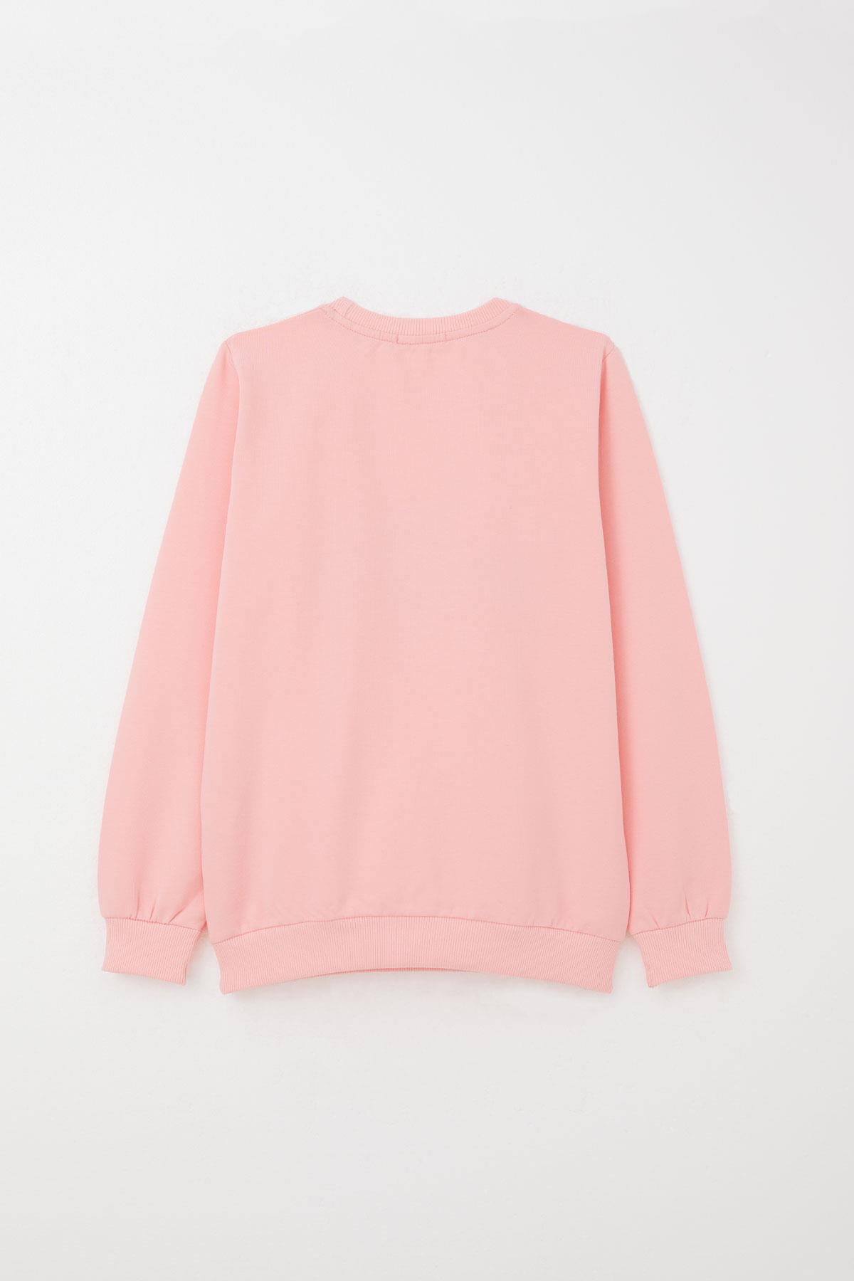 Breeze Kız Çocuk Eşofman Takım Moda Temalı Yazı Nakışlı Pembe (8-12 Yaş)