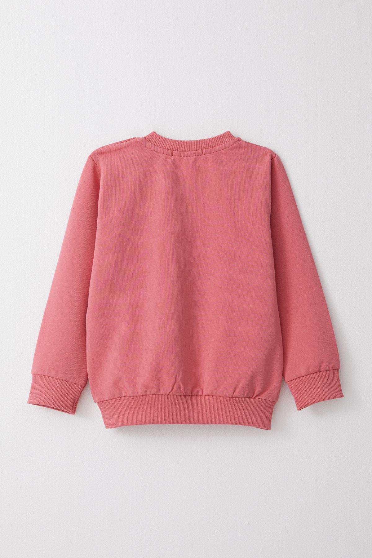 Breeze Kız Çocuk Eşofman Takım Oyuncu Kız Yazı Baskılı Gülkurusu (1.5-4 Yaş)