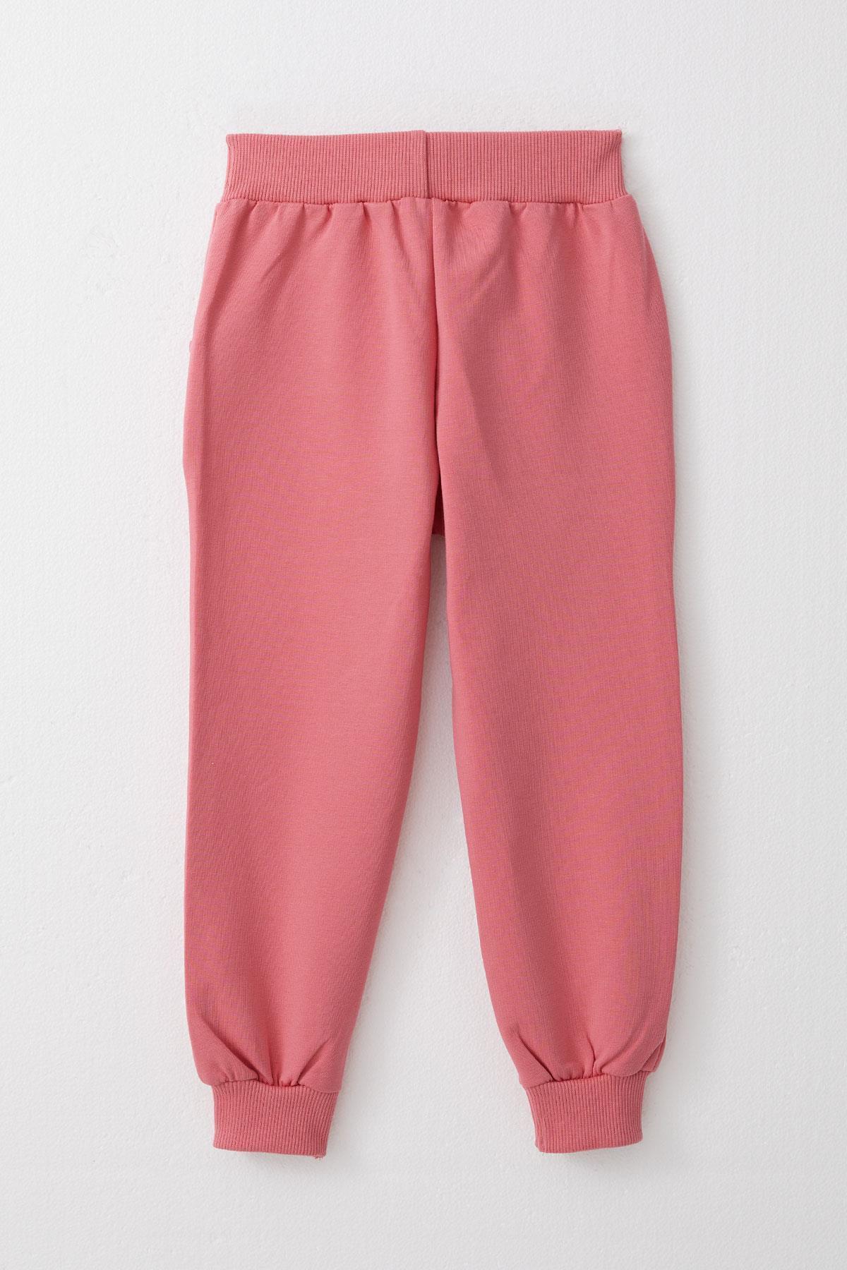 Breeze Kız Çocuk Eşofman Takım Oyuncu Kız Yazı Baskılı Gülkurusu (1.5-4 Yaş)