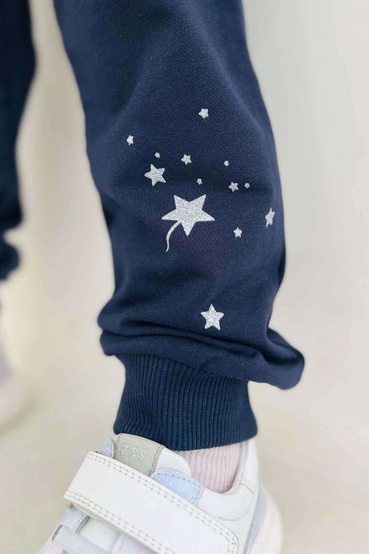 Breeze Kız Çocuk Eşofman Takım Sevimli Sihirbaz Tavşancık Baskılı Somon (1-4 Yaş)