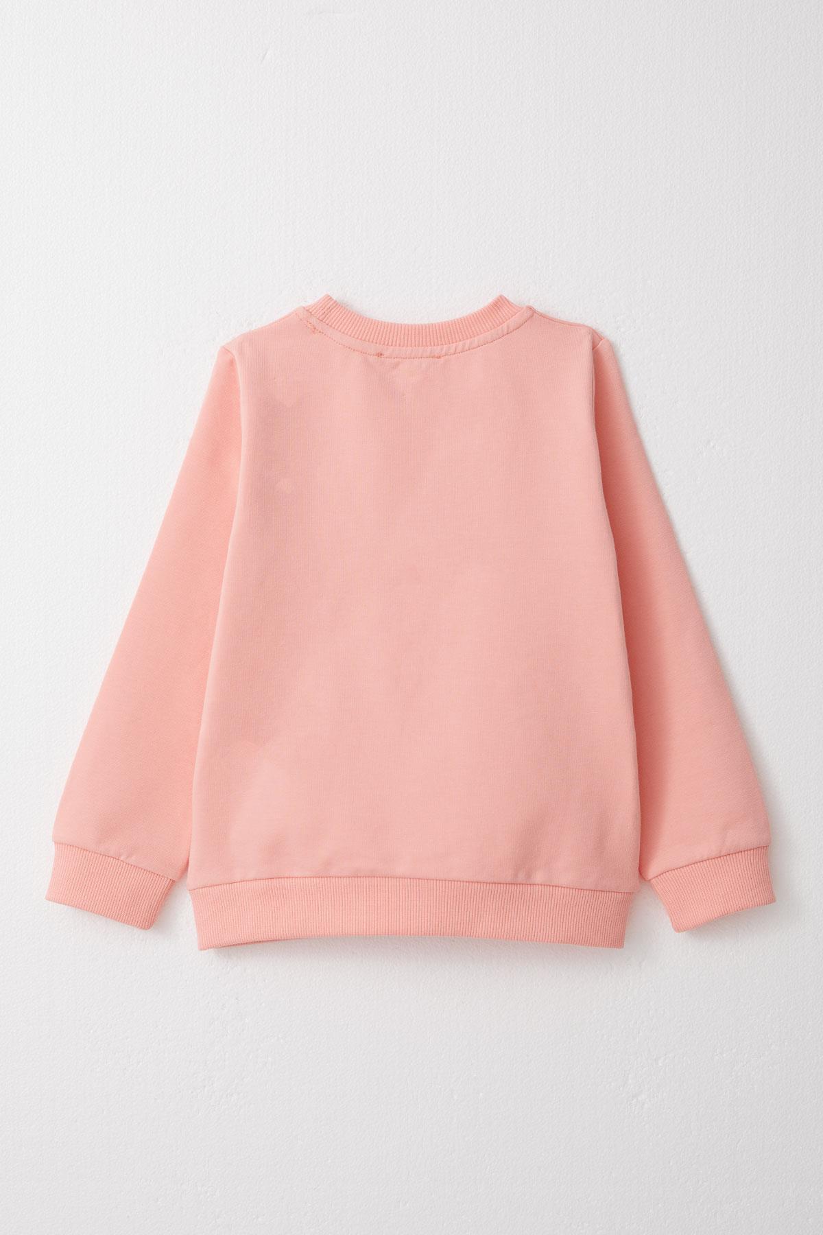 Breeze Kız Çocuk Eşofman Takım Sevimli Sihirbaz Tavşancık Baskılı Somon (1-4 Yaş)