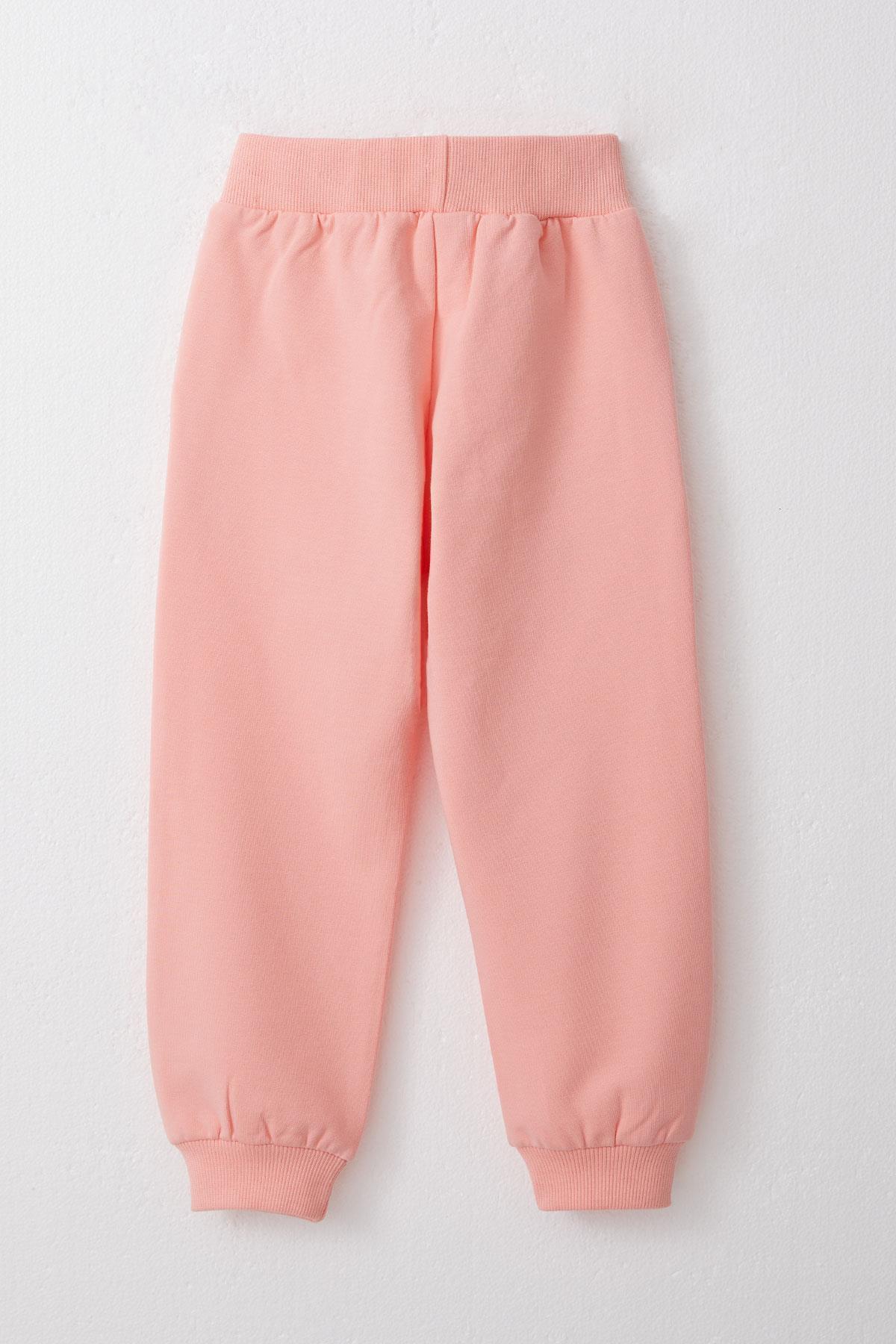 Breeze Kız Çocuk Eşofman Takım Sevimli Sihirbaz Tavşancık Baskılı Bej Melanj (1-4 Yaş)