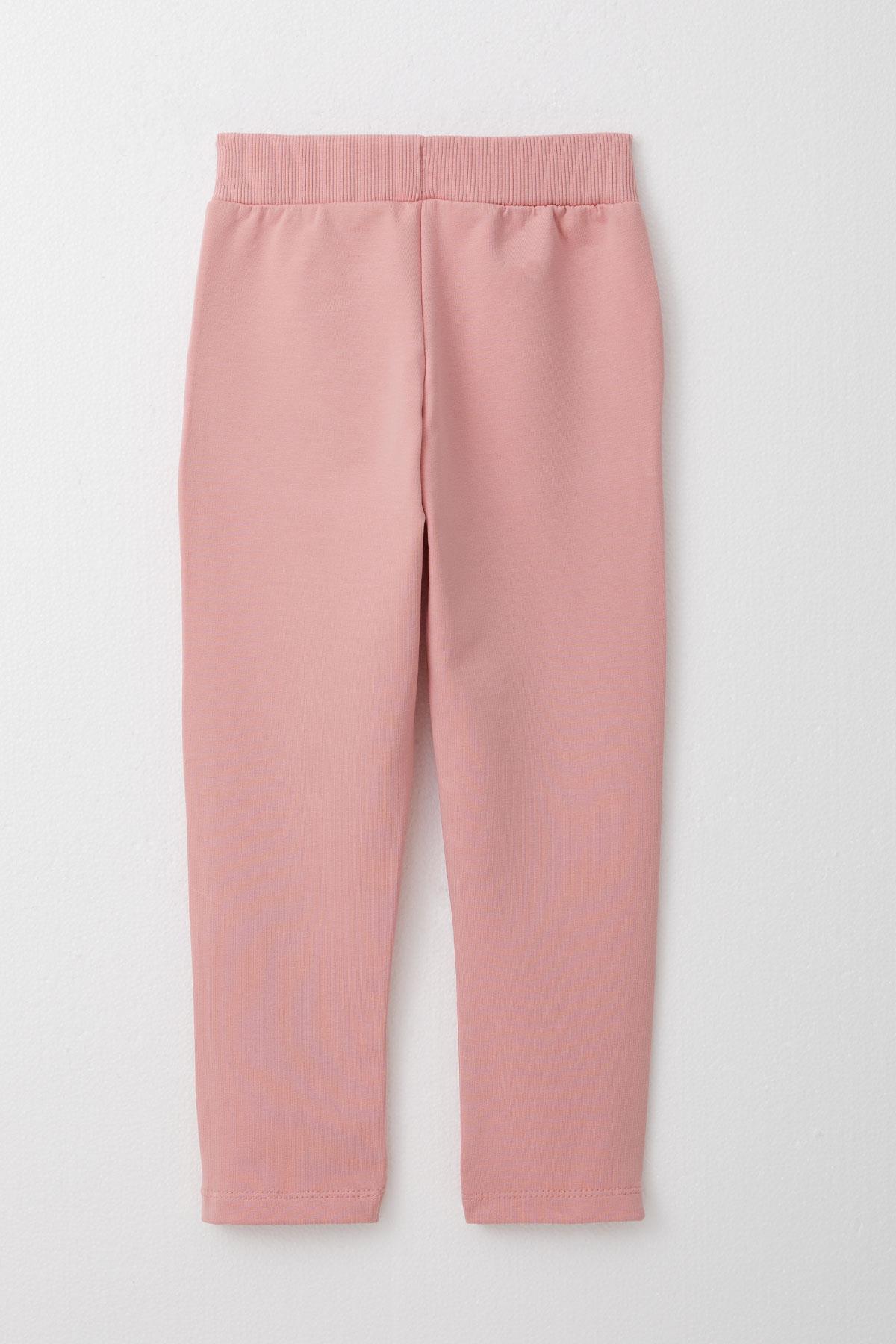 Breeze Kız Çocuk Eşofman Takım Simli Yazı Baskılı Sevimli Ayıcıklı Bej Melanj (1.5-5 Yaş)