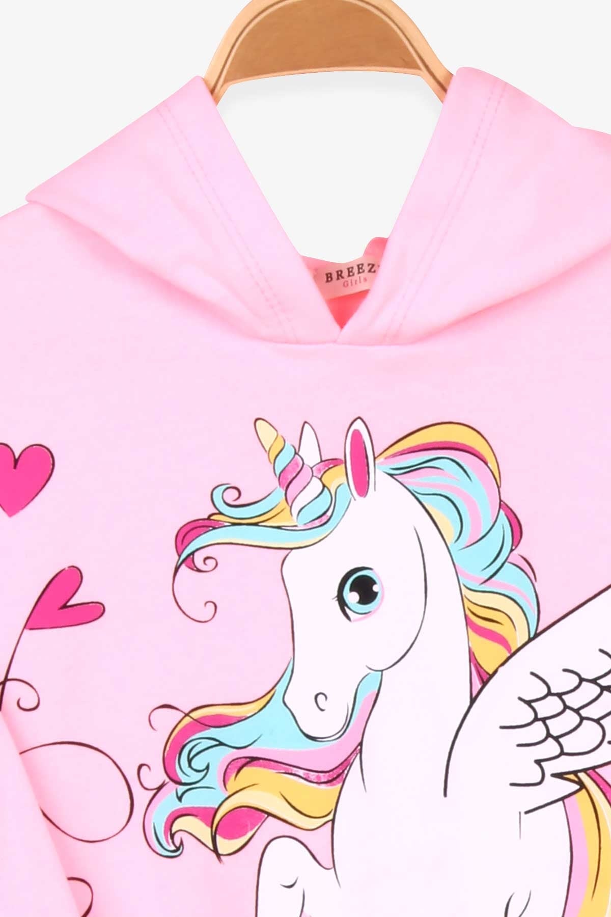 Breeze Kız Çocuk Eşofman Takım Unicorn Pudra (3-8 Yaş)