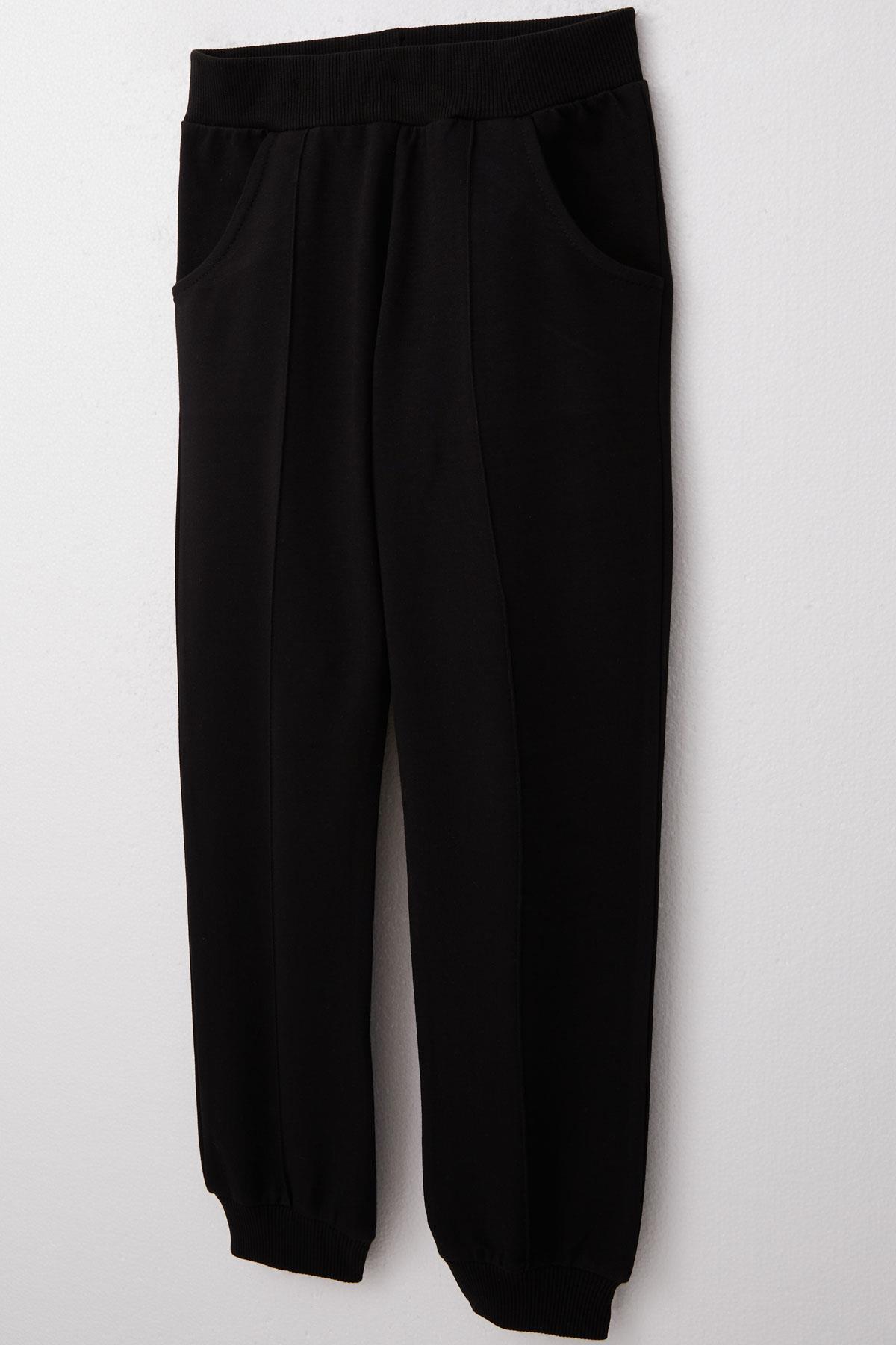 Breeze Kız Çocuk Eşofman Takım Yazı Baskılı Sırtı Çiçekli Bej (4-9 Yaş)