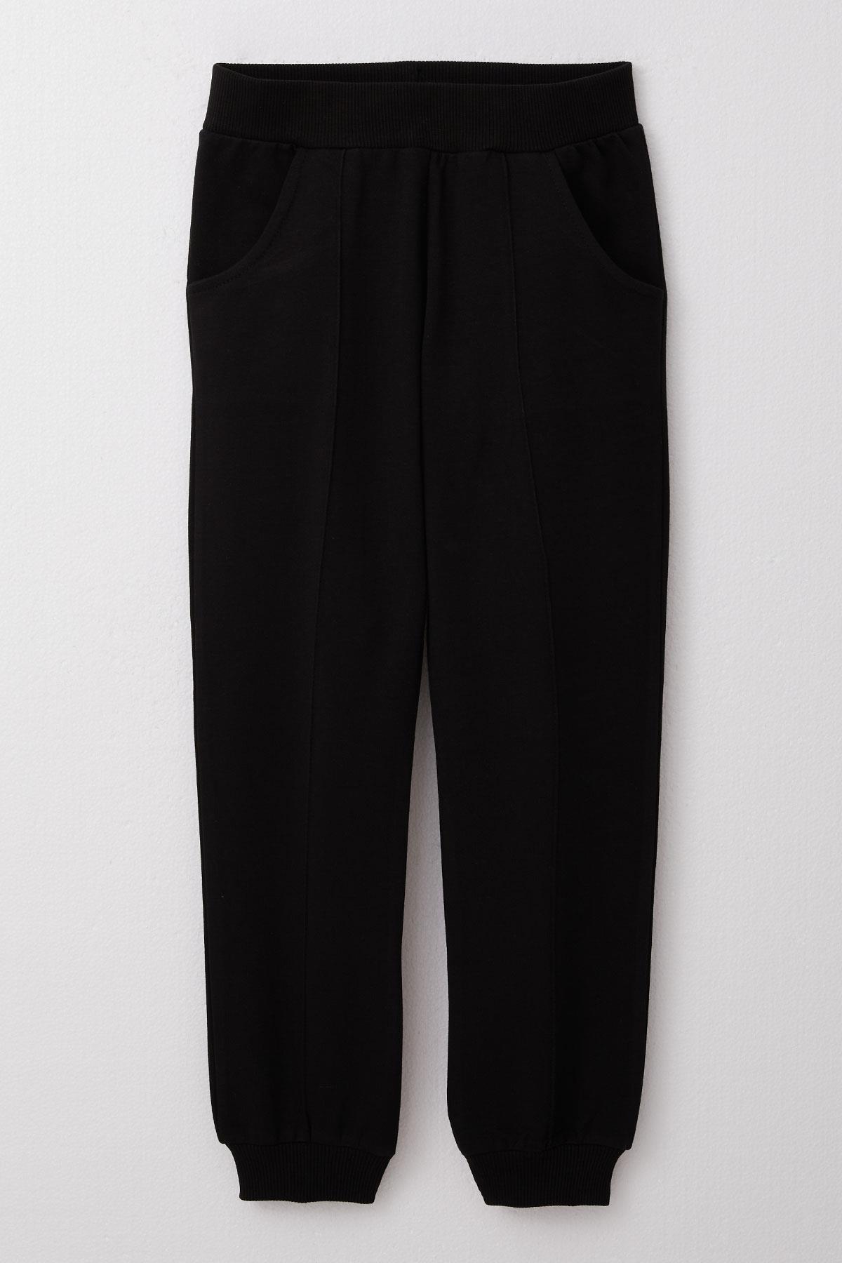 Breeze Kız Çocuk Eşofman Takım Yazı Baskılı Sırtı Çiçekli Bej (4-9 Yaş)