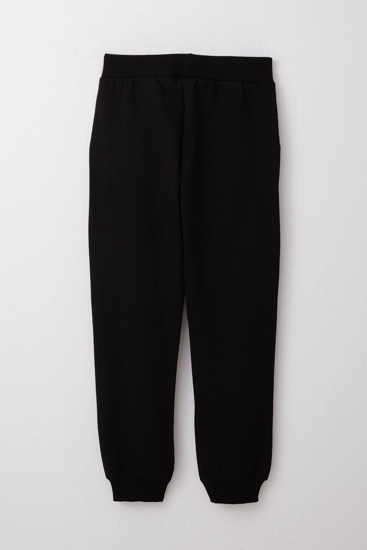 Breeze Kız Çocuk Eşofman Takım Yazı Baskılı Sırtı Çiçekli Bej (4-9 Yaş)