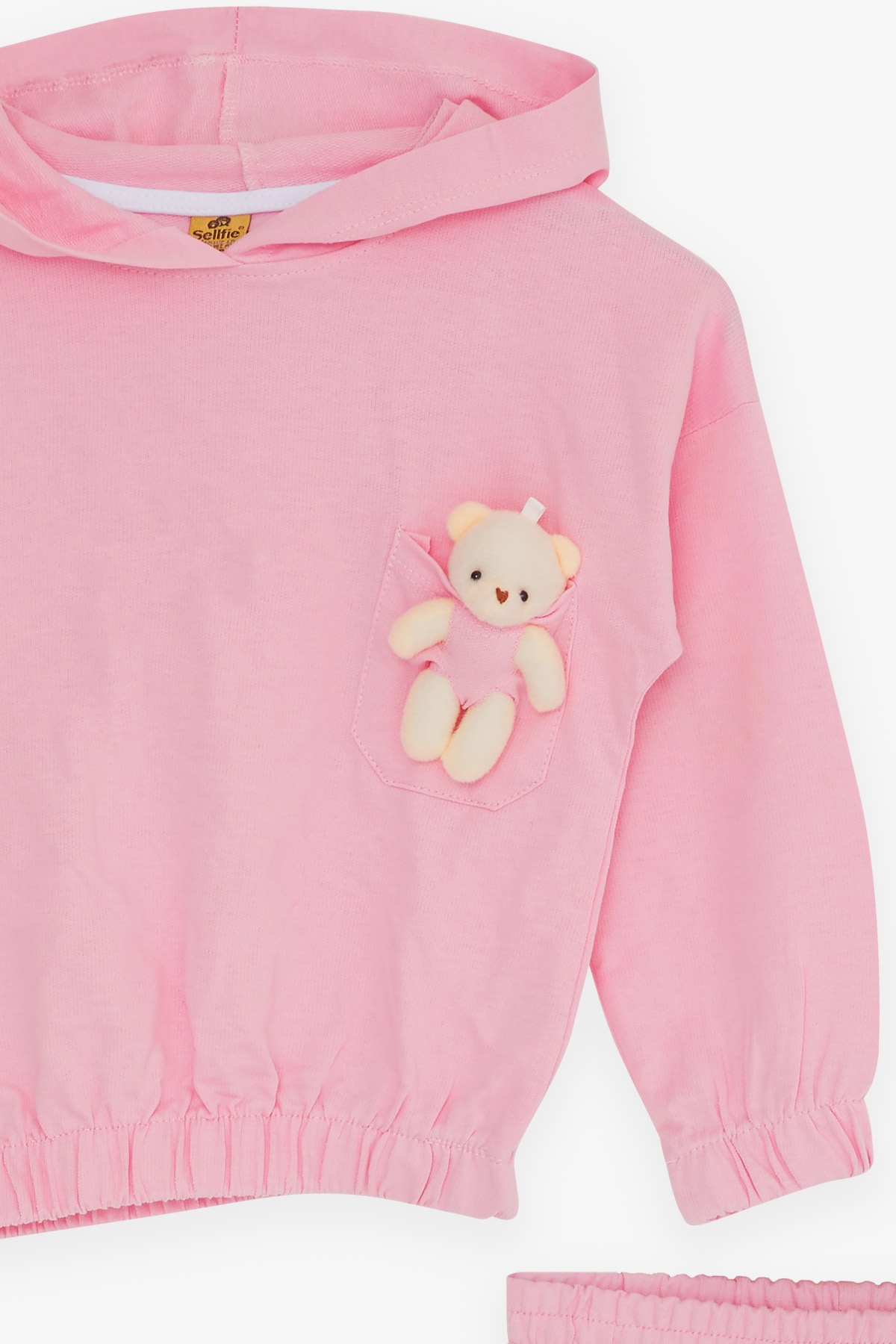 Breeze Kız Çocuk Eşofman Takımı Ayıcık Aksesuarlı Pembe (5-9 Yaş)