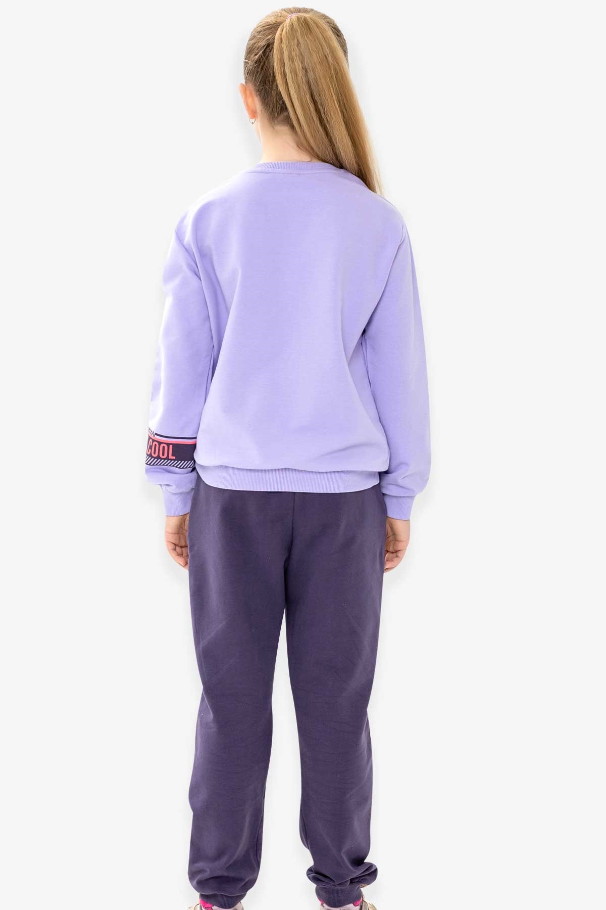 Breeze Kız Çocuk Eşofman Takımı Baskılı Lila (8-12 Yaş)