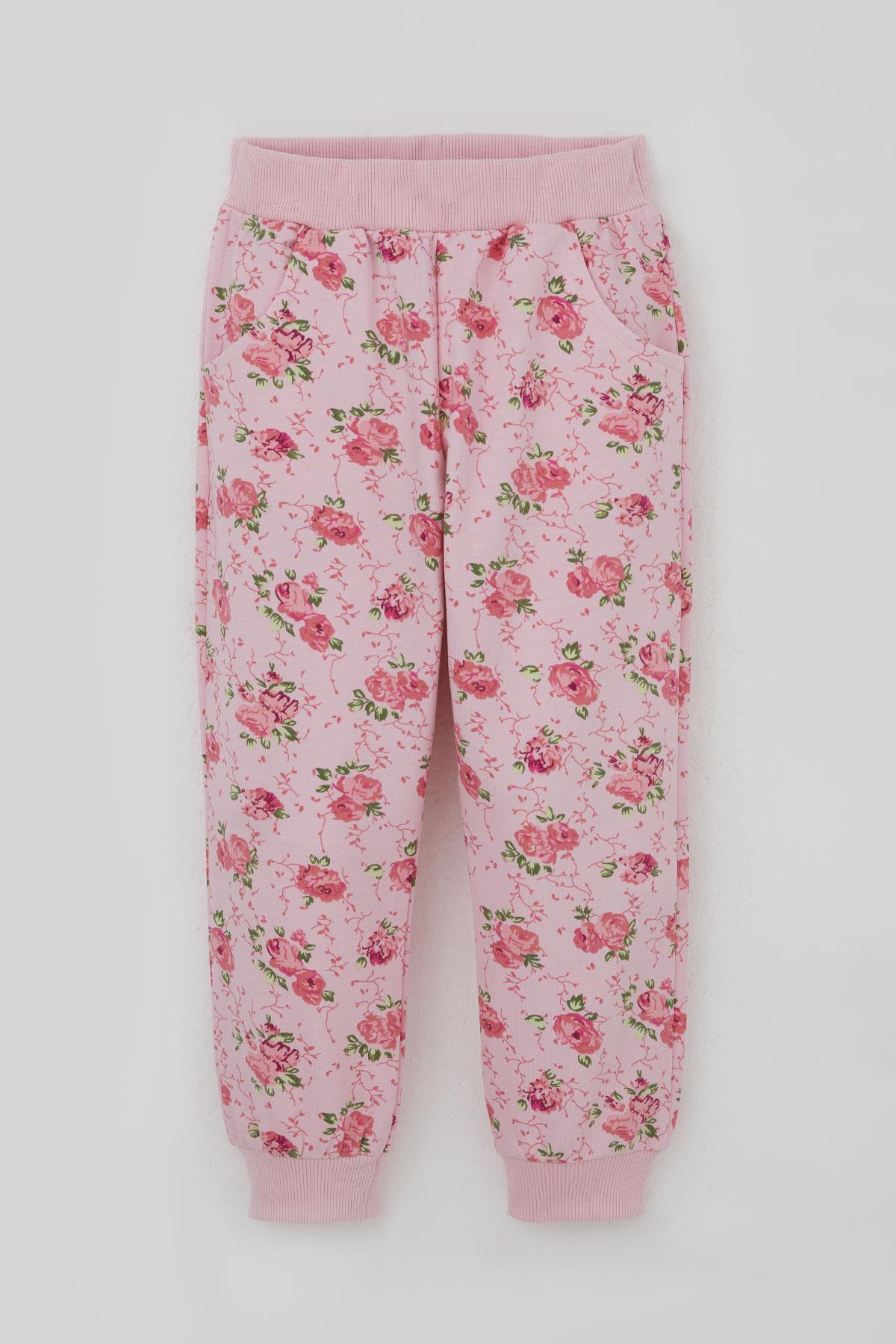 Breeze Kız Çocuk Eşofman Takımı Çiçek Desenli Pembe (1.5-4 Yaş)