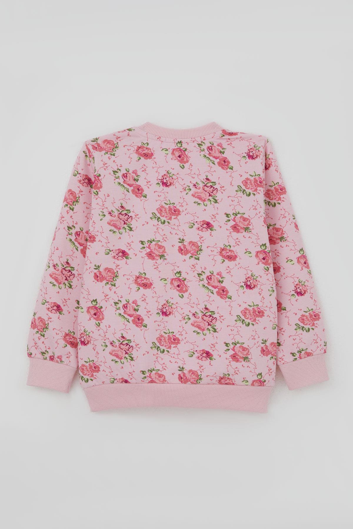 Breeze Kız Çocuk Eşofman Takımı Çiçek Desenli Pembe (1.5-4 Yaş)