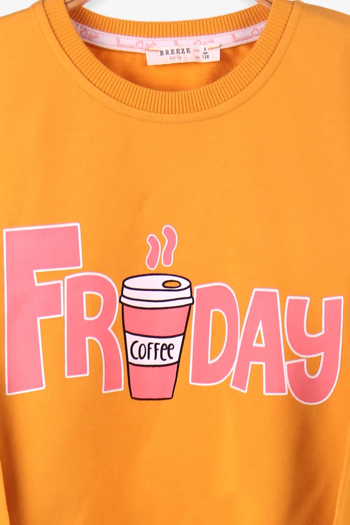 Breeze Kız Çocuk Eşofman Takımı Friday Baskılı Hardal Sarı (8-12 Yaş)