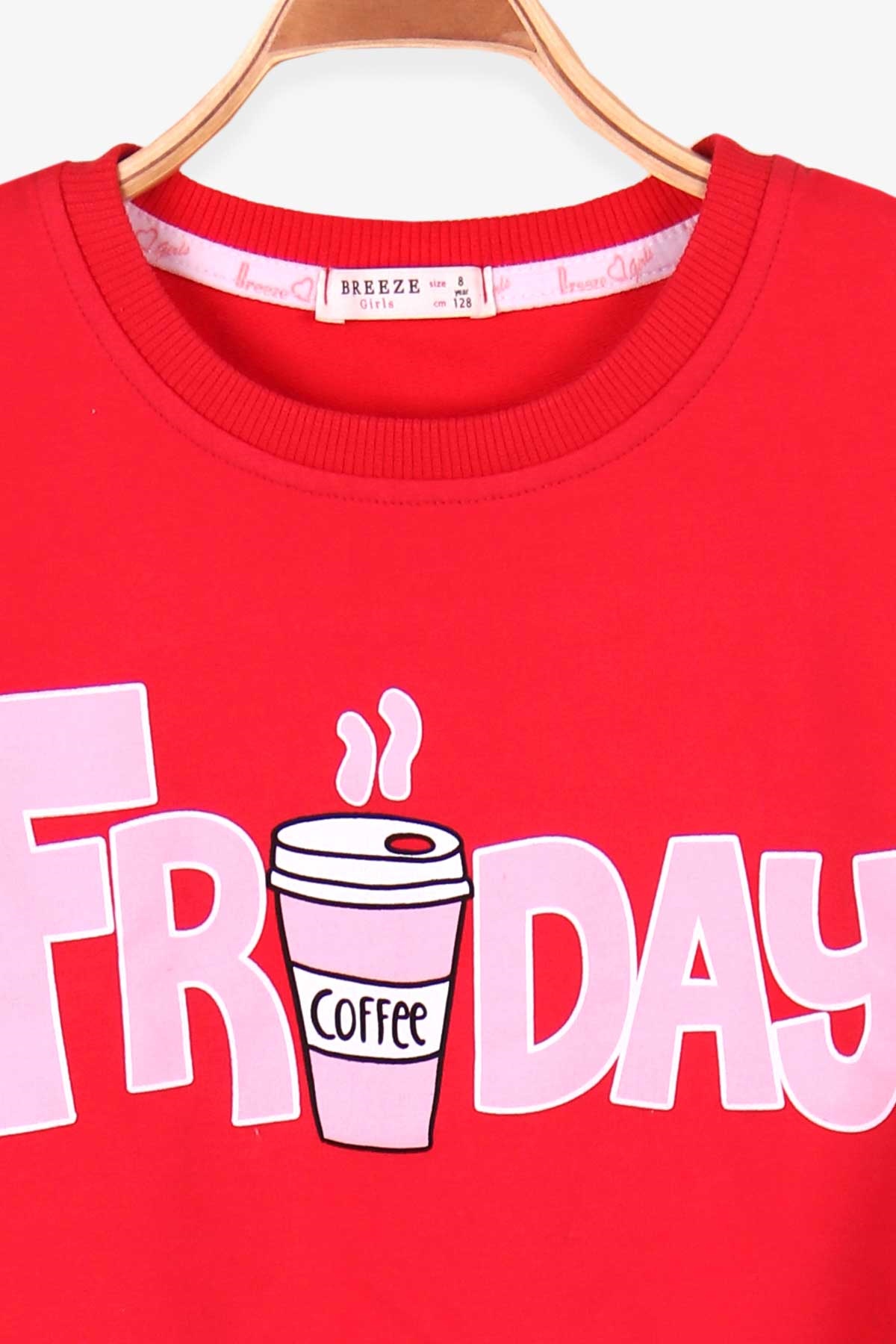 Breeze Kız Çocuk Eşofman Takımı Friday Baskılı Narçiçeği (8-12 Yaş)