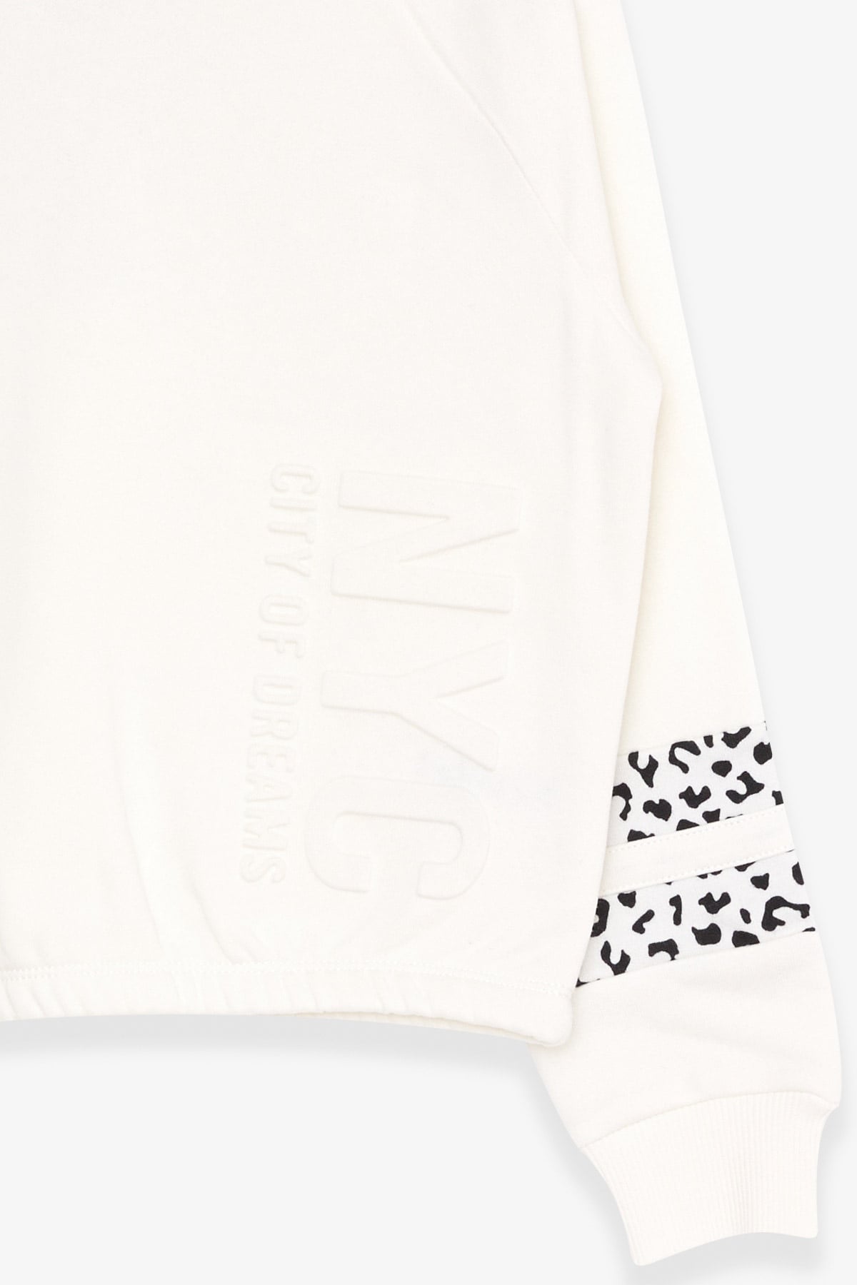 Breeze Kız Çocuk Eşofman Takımı Leopar Detaylı Ekru (6-10 Yaş)