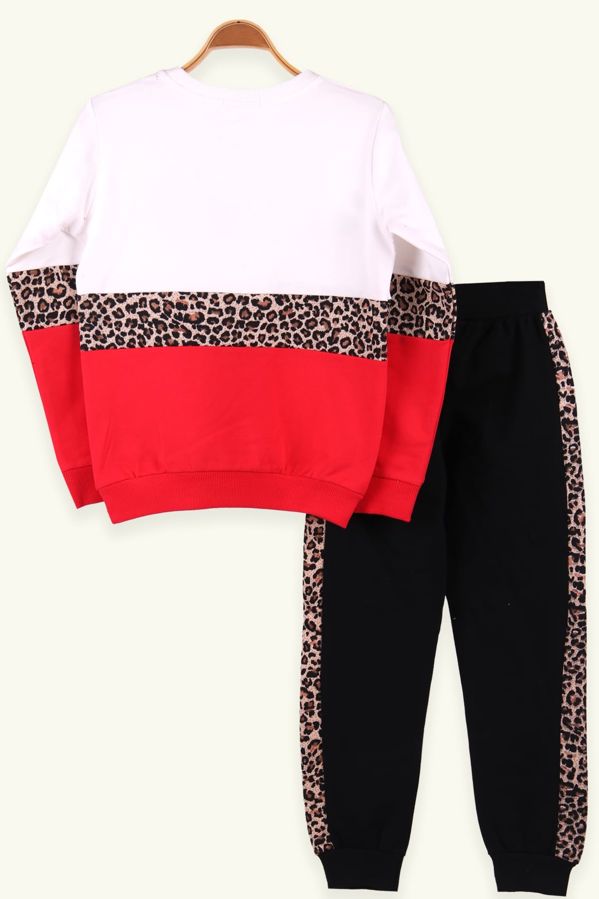 Breeze Kız Çocuk Eşofman Takımı Leoparlı Narçiçeği (6-12 Yaş)