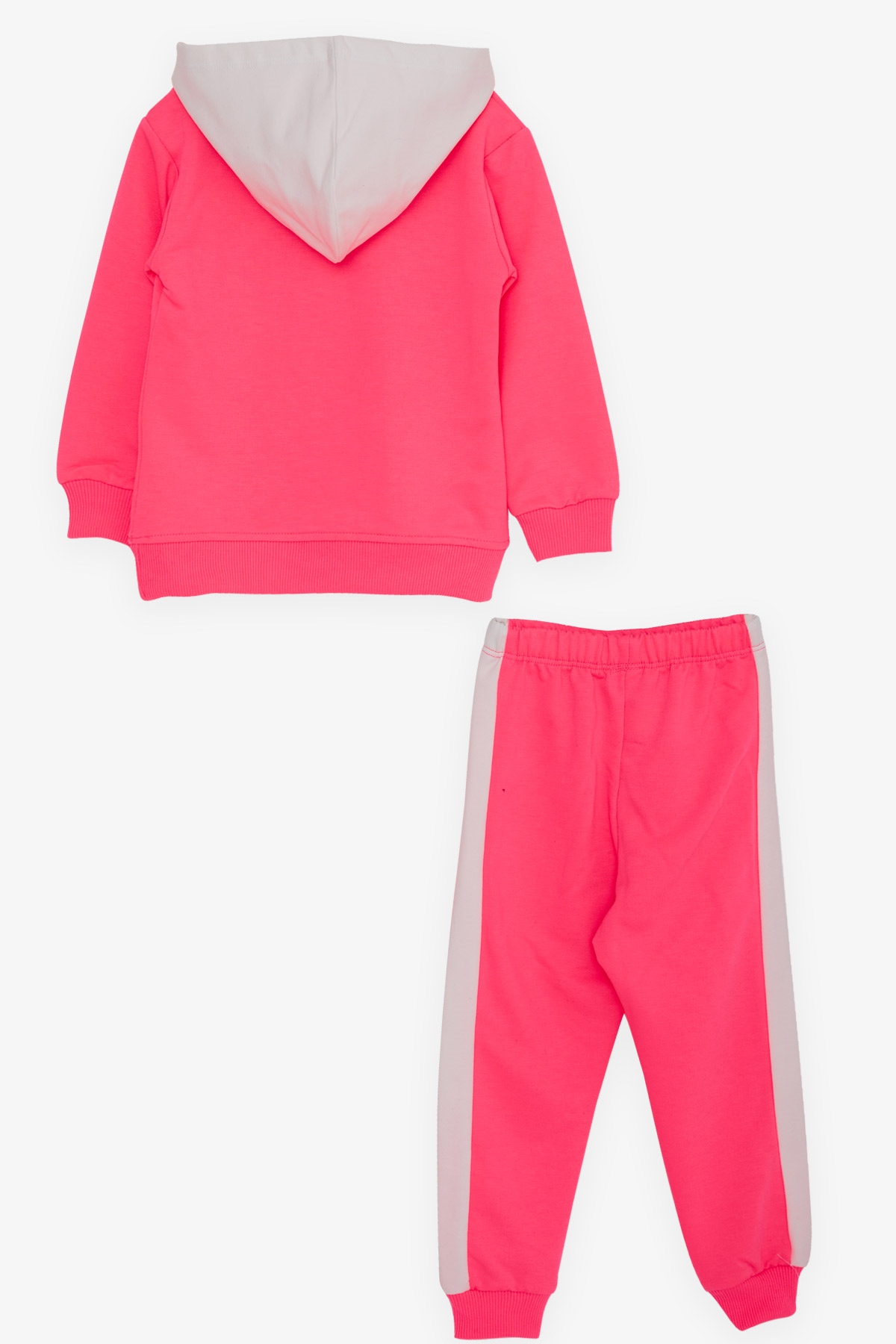 Breeze Kız Çocuk Eşofman Takımı Pandacık Baskılı Neon Pembe (2-3-6-7 Yaş)