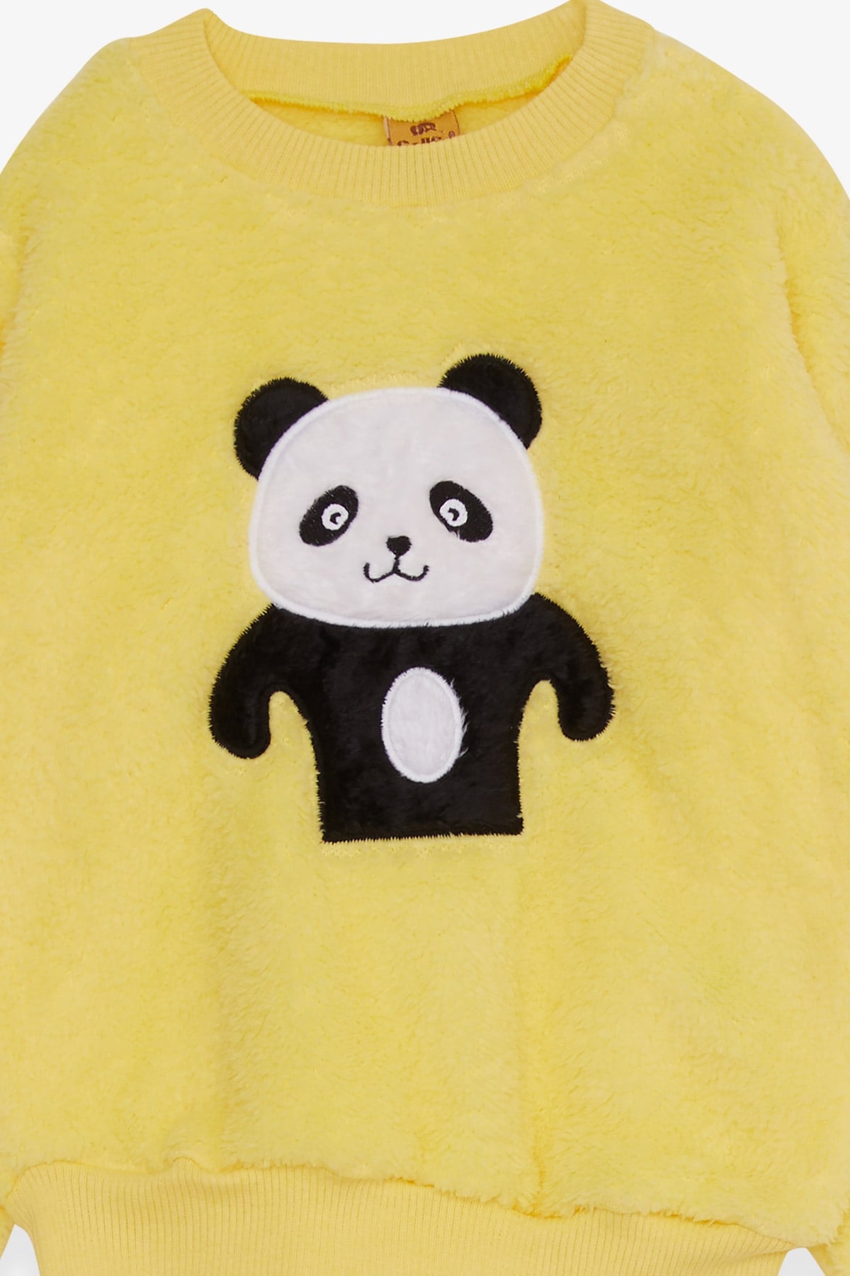 Breeze Kız Çocuk Eşofman Takımı Peluş Pandacık Nakışlı Sarı (4-5-7-8 Yaş)