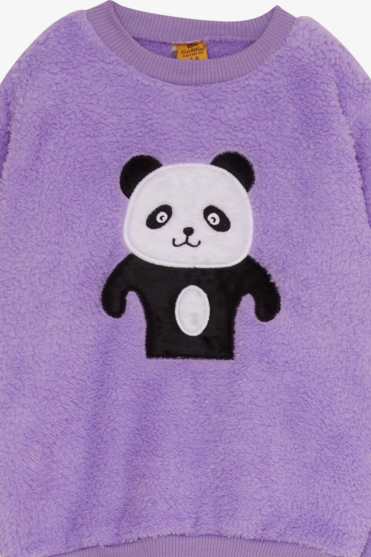 Breeze Kız Çocuk Eşofman Takımı Peluş Pandacık Nakışlı Lila (4-5-7-8 Yaş)