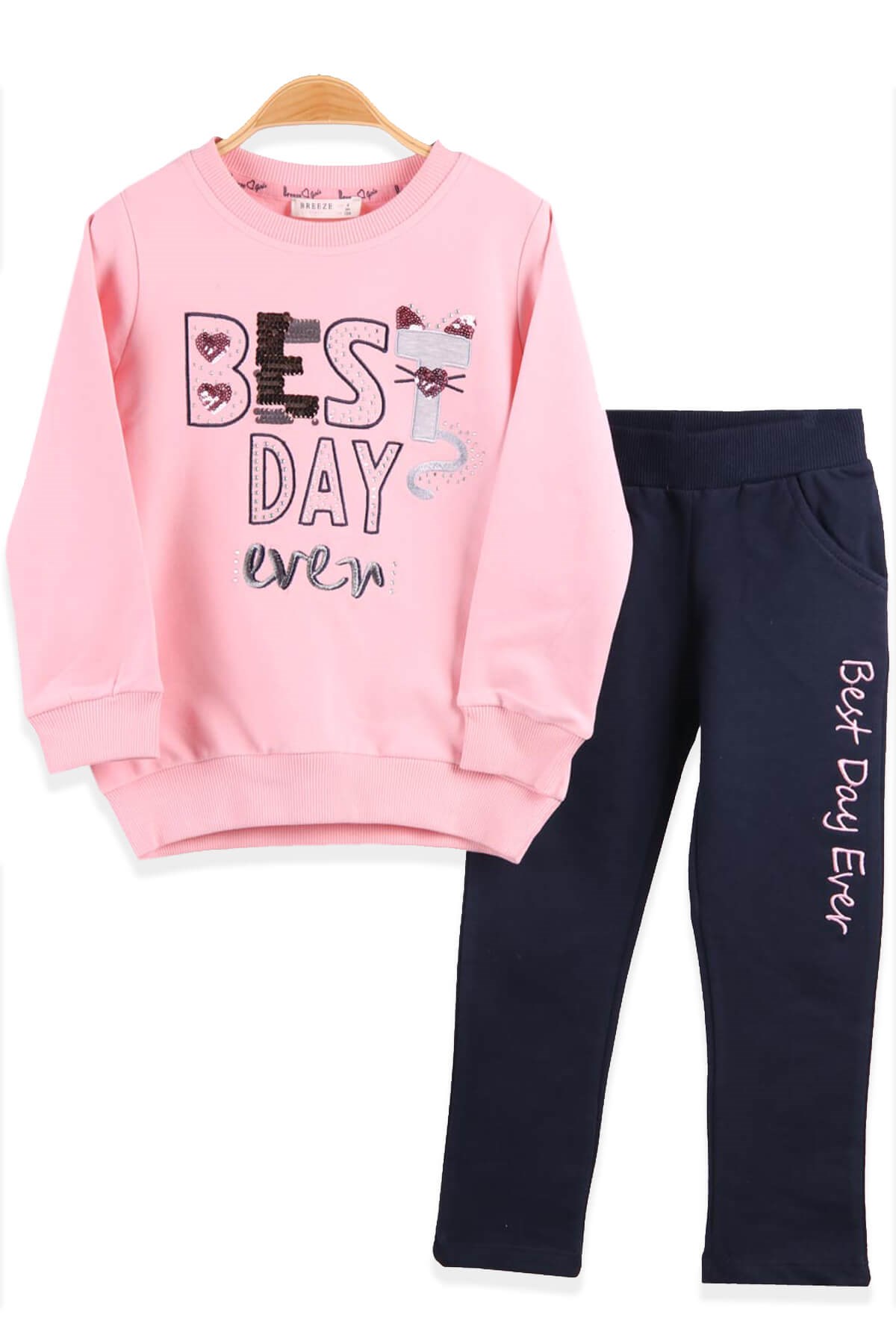 BREEZE Kız Çocuk Eşofman Takımı Pembe(4-9 Yaş)