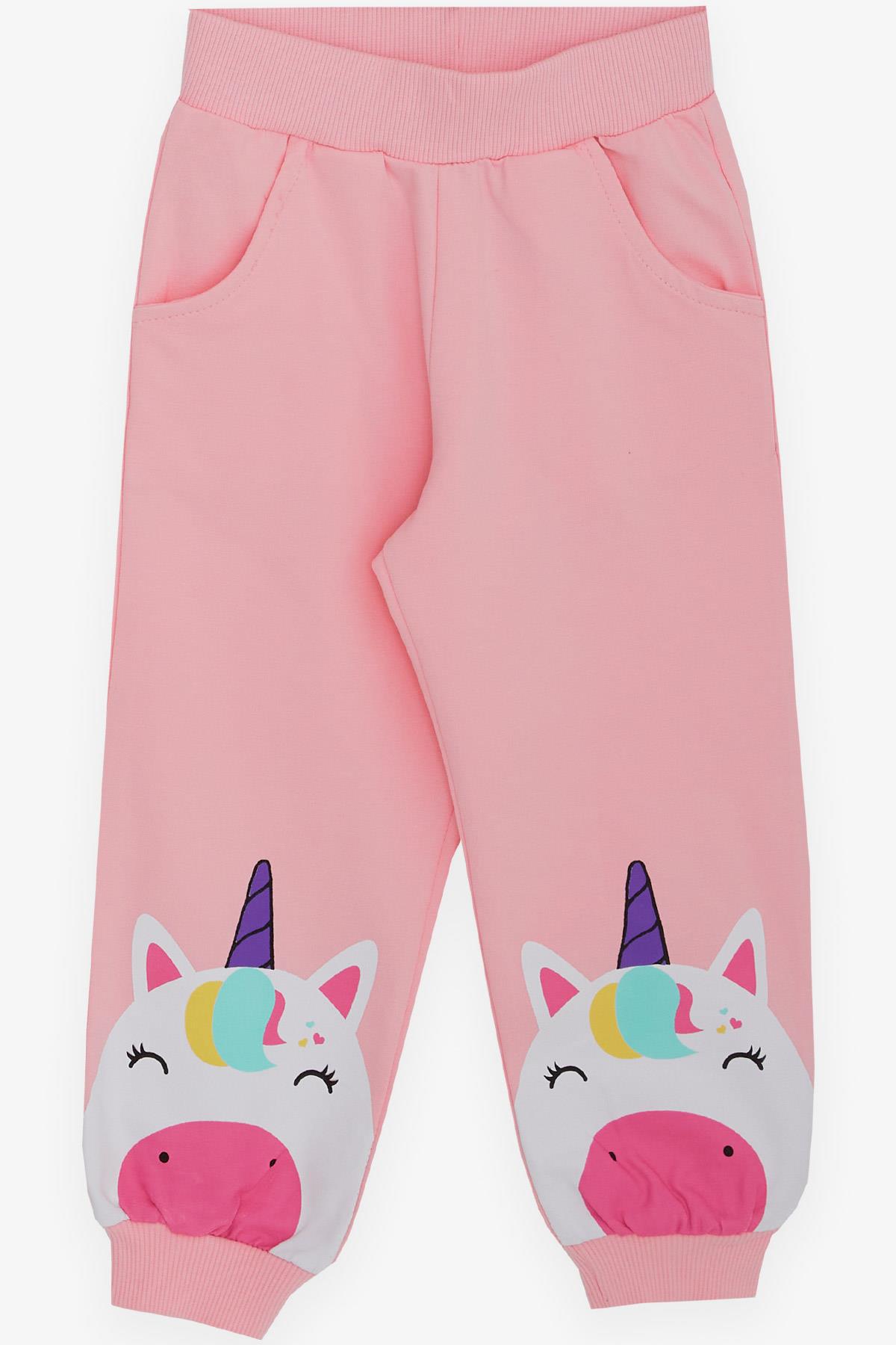 Breeze Kız Çocuk Eşofman Takımı Unicorn Baskılı Pembe (1-4 Yaş)