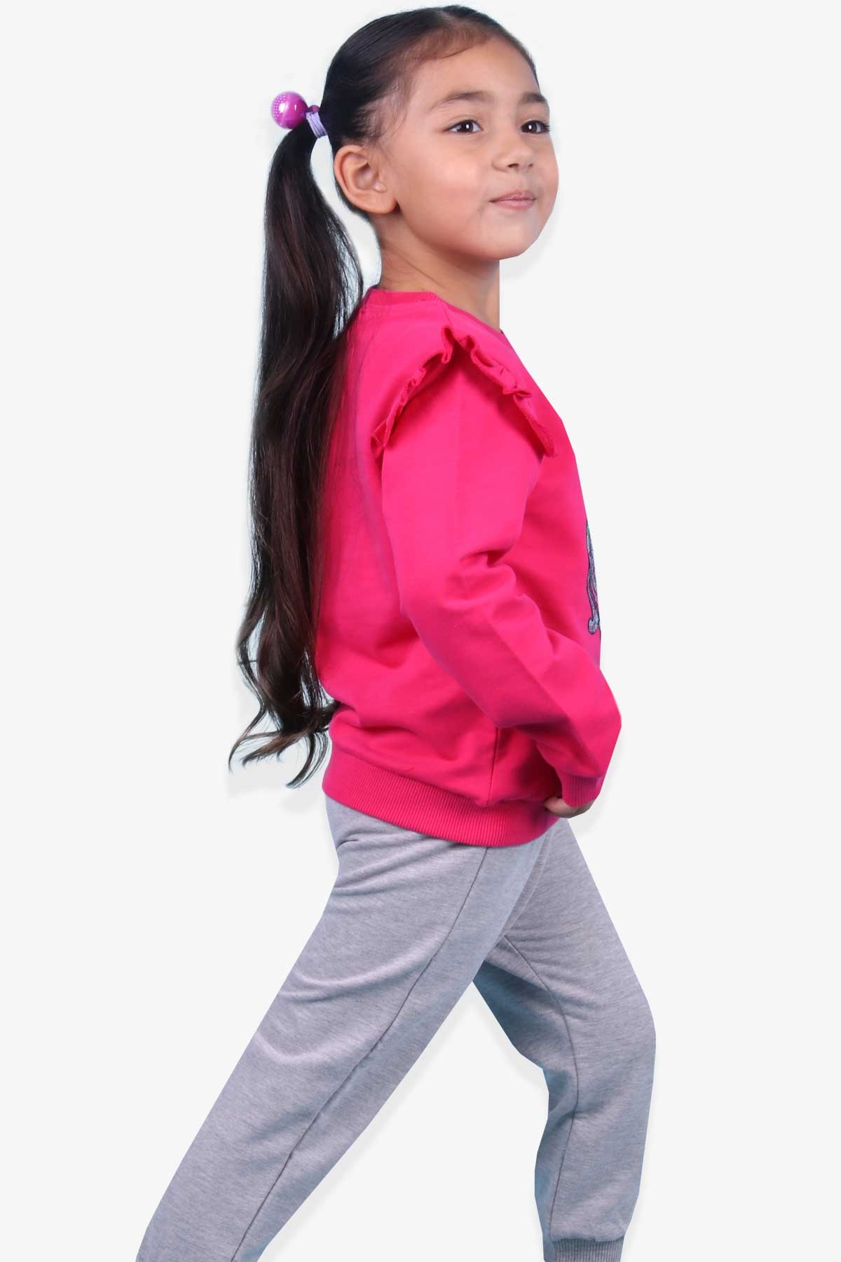 Breeze Kız Çocuk Eşofman Takımı Unicorn Fuşya (1.5-5 Yaş)