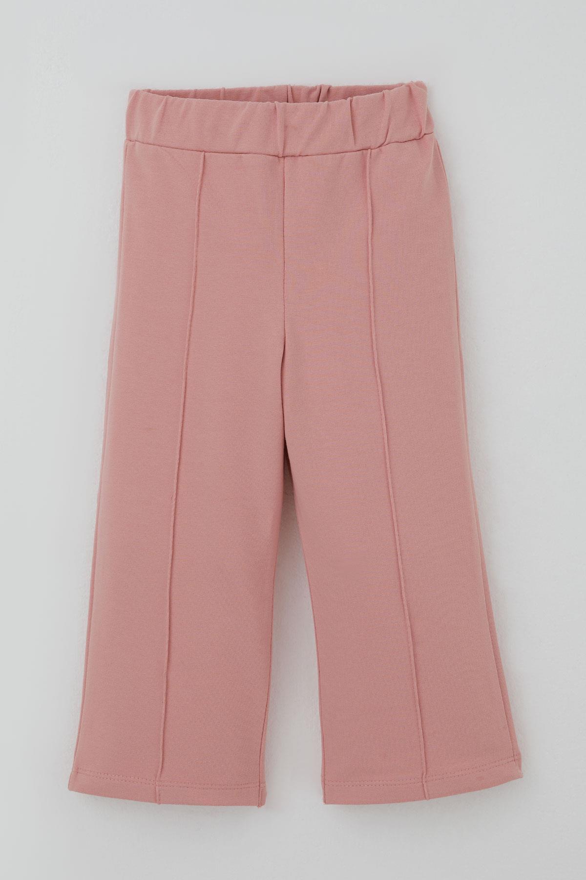 Breeze Kız Çocuk Eşofman Takımı Yaka Kısmı Güpür Detaylı Kalp Arma Detaylı Ekru (1.5-5 Yaş)