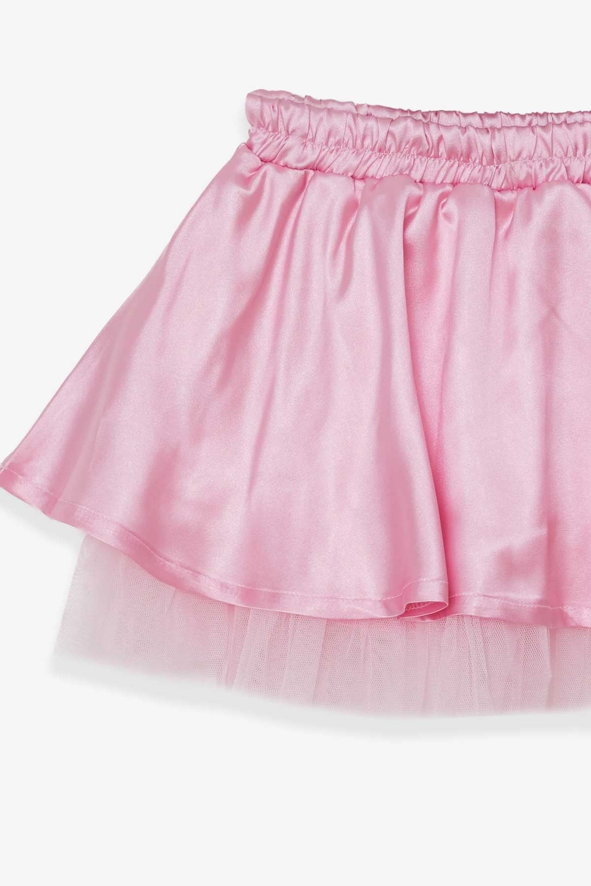 Breeze Kız Çocuk Etek Saten Tüllü Pembe (5-10 Yaş)