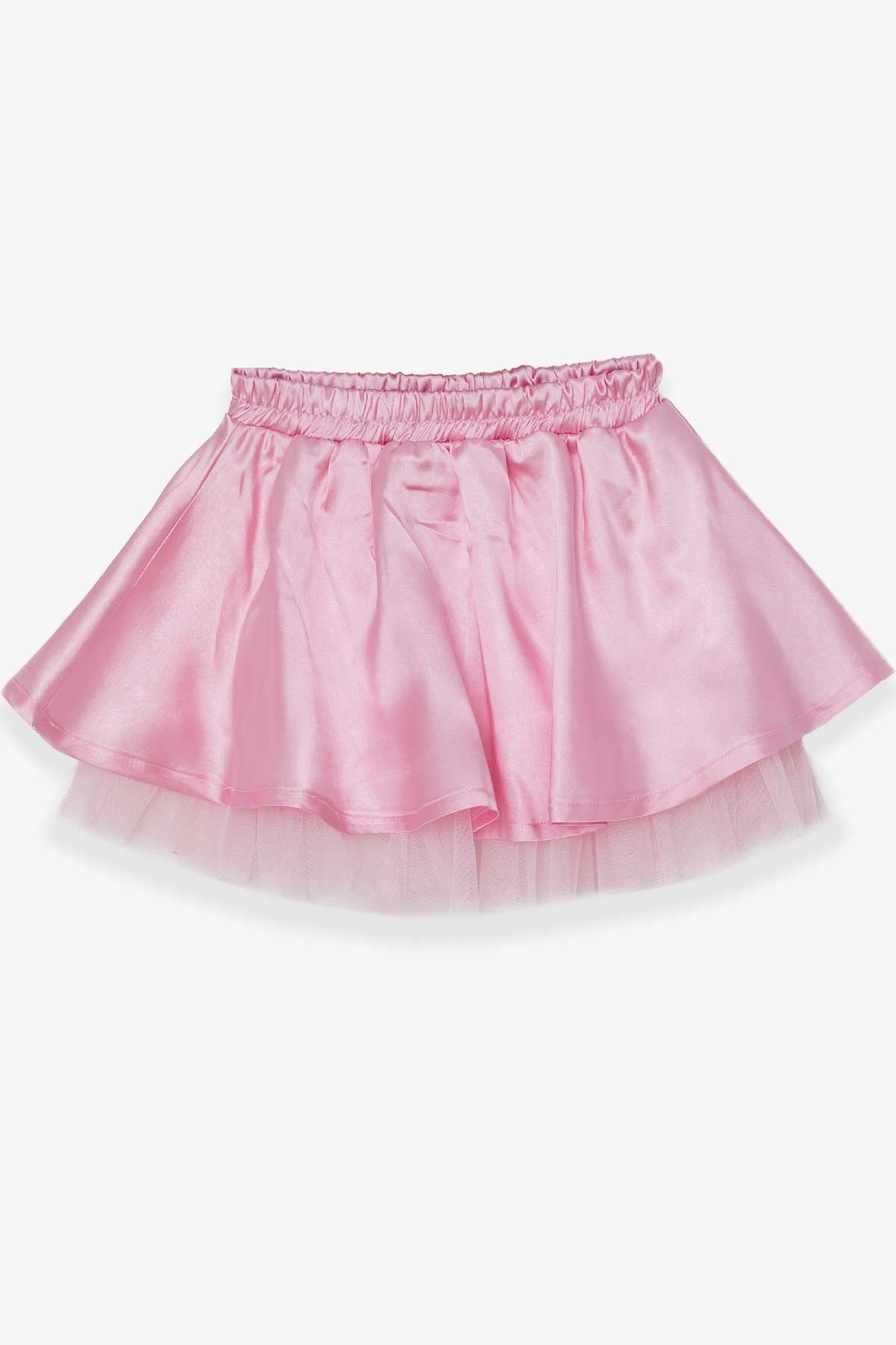 Breeze Kız Çocuk Etek Saten Tüllü Pembe (5-10 Yaş)