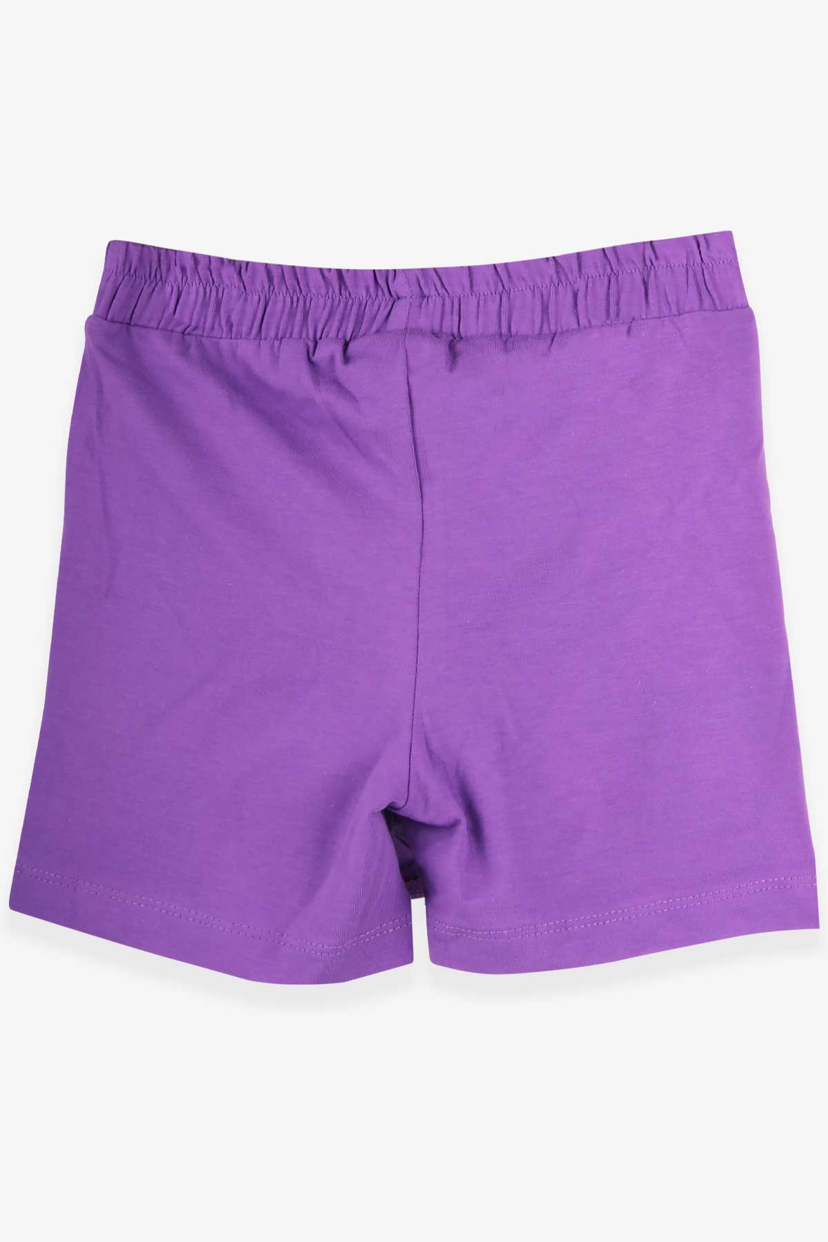 Breeze Kız Çocuk Etek Şort Fırfırlı Fiyonklu Mor (6-10 Yaş)
